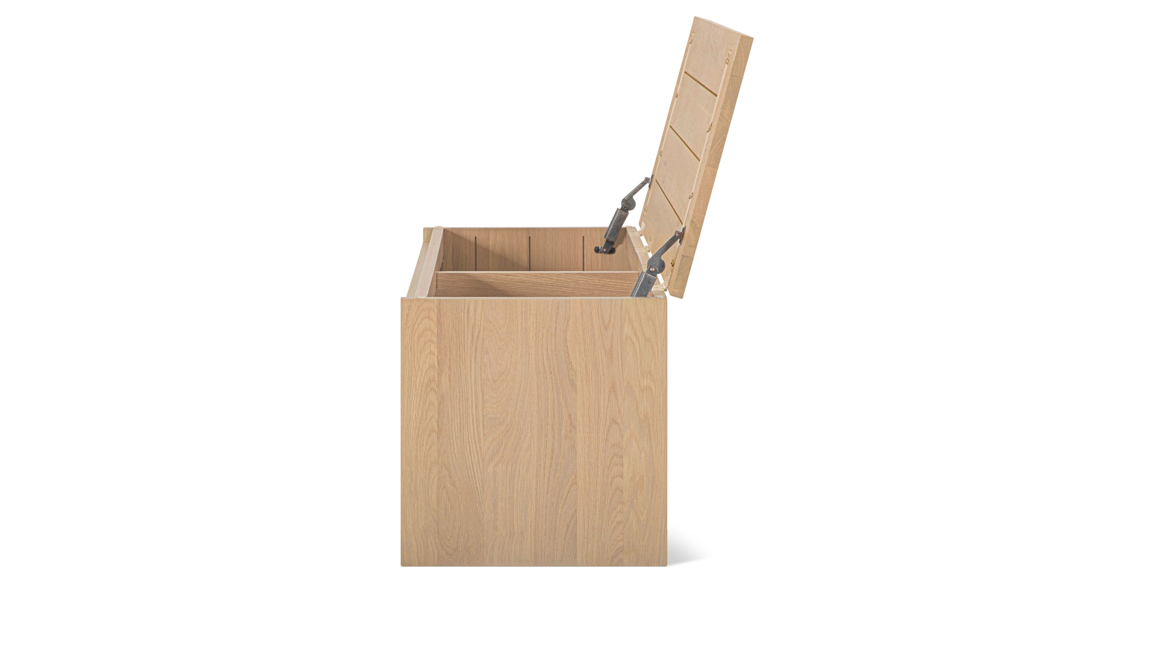 Everyday Storage Bench, Pale Oak