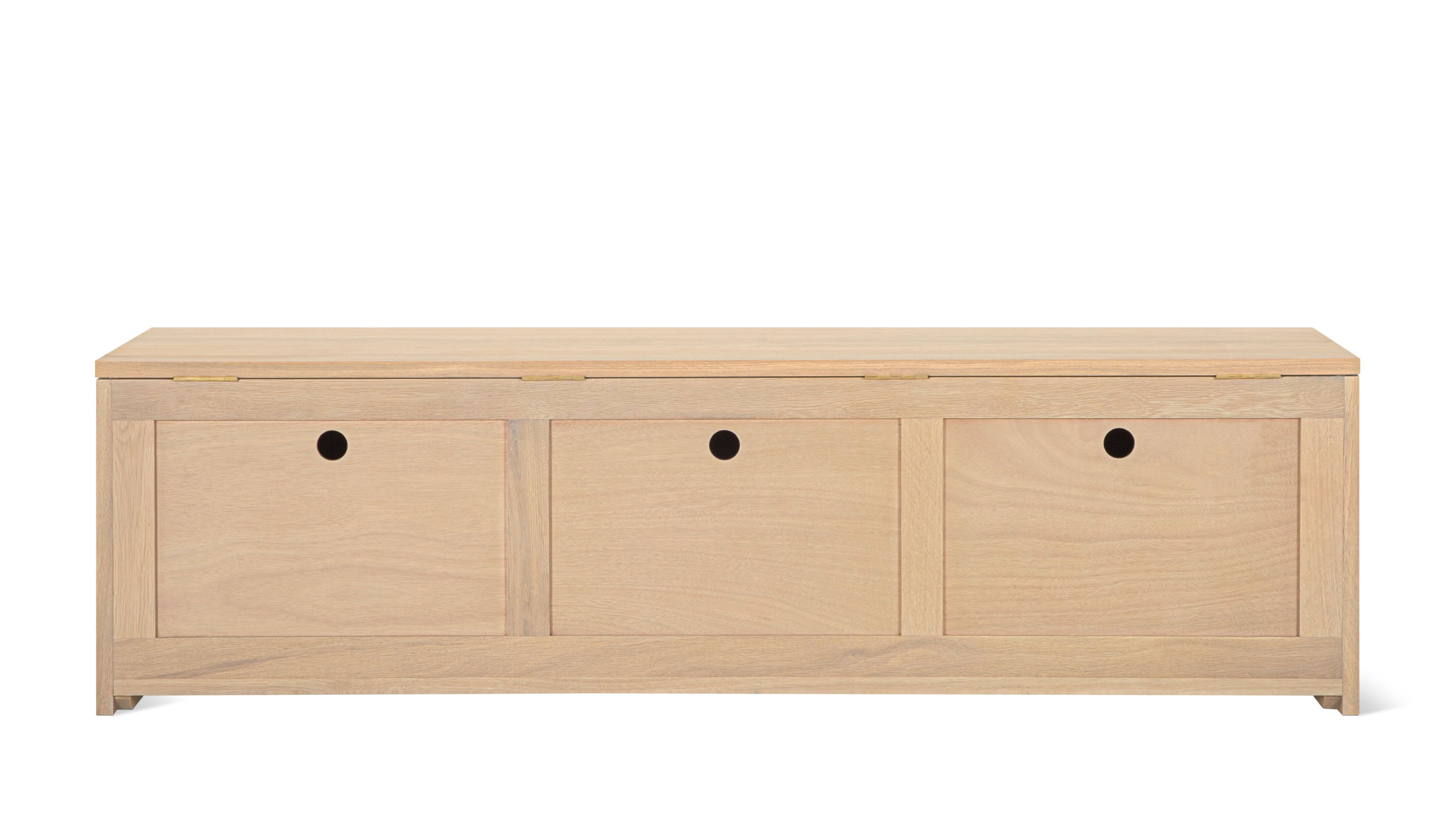 Everyday Storage Bench, Large, Pale Oak