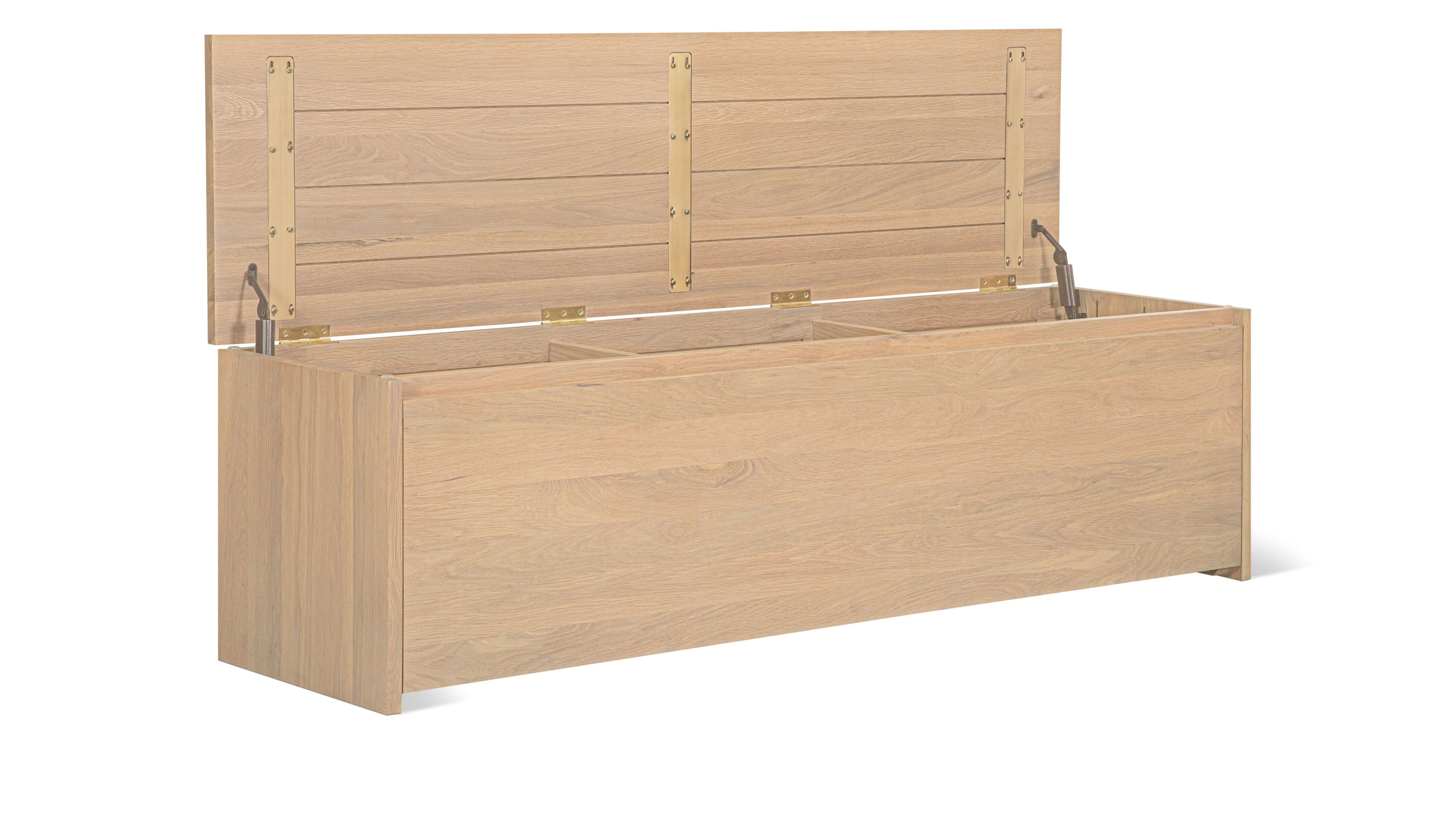 Everyday Storage Bench, Large, Pale Oak