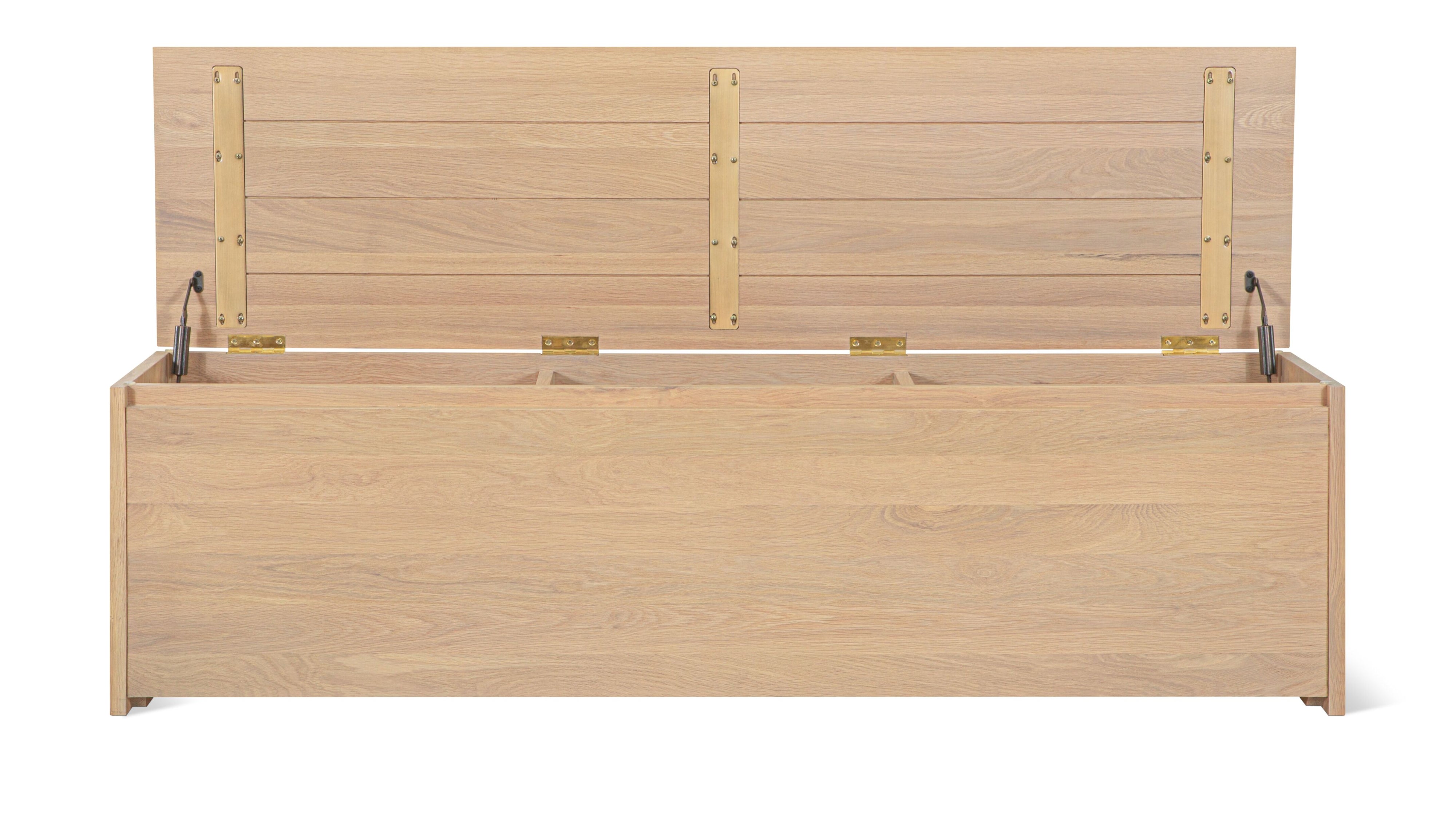 Everyday Storage Bench, Large, Pale Oak