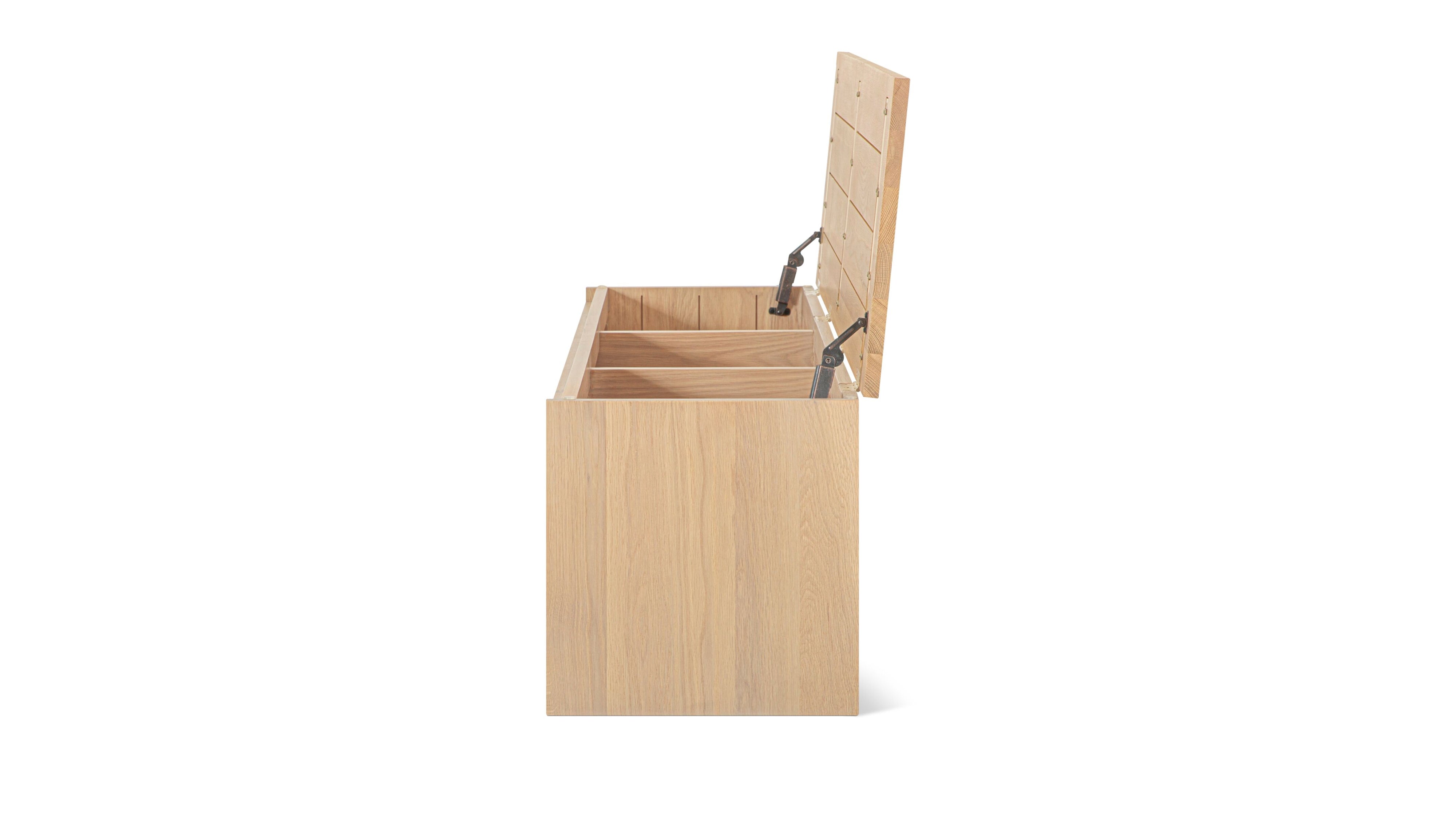 Everyday Storage Bench, Large, Pale Oak