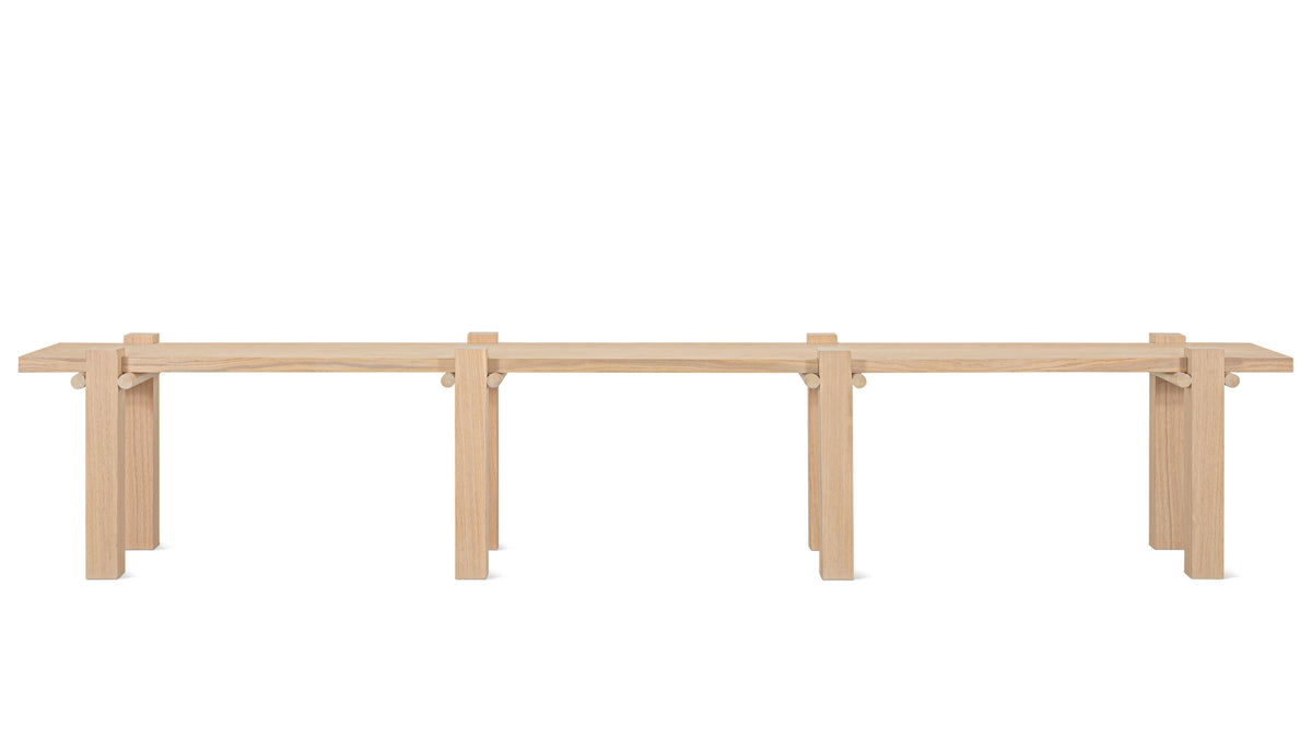 Long Story x Colapso Studio Bench, Seats 4, Pale Oak — alternate view