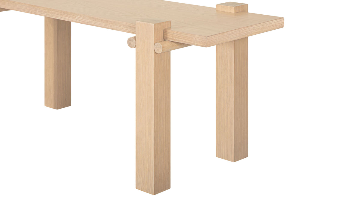 Long Story x Colapso Studio Bench, Seats 4, Pale Oak — alternate view