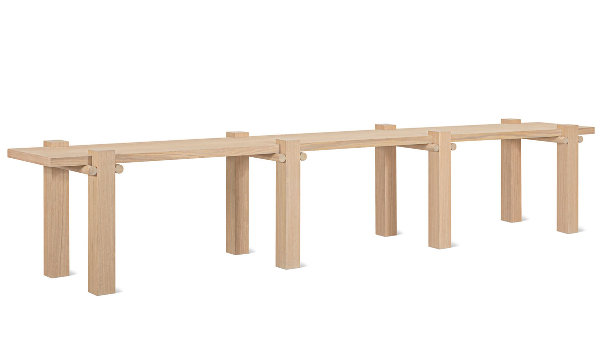 Long Story x Colapso Studio Bench, Seats 4, Pale Oak