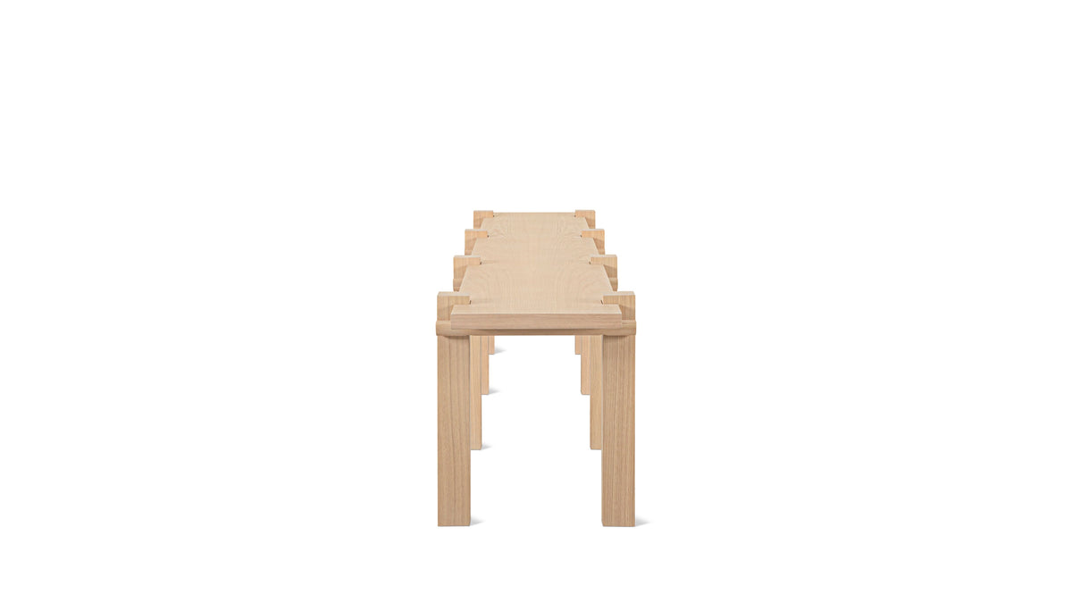 Long Story x Colapso Studio Bench, Seats 4, Pale Oak — alternate view