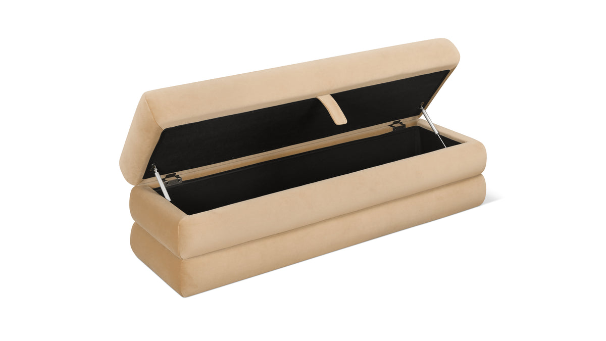 Short Stack Storage Bench, Honey