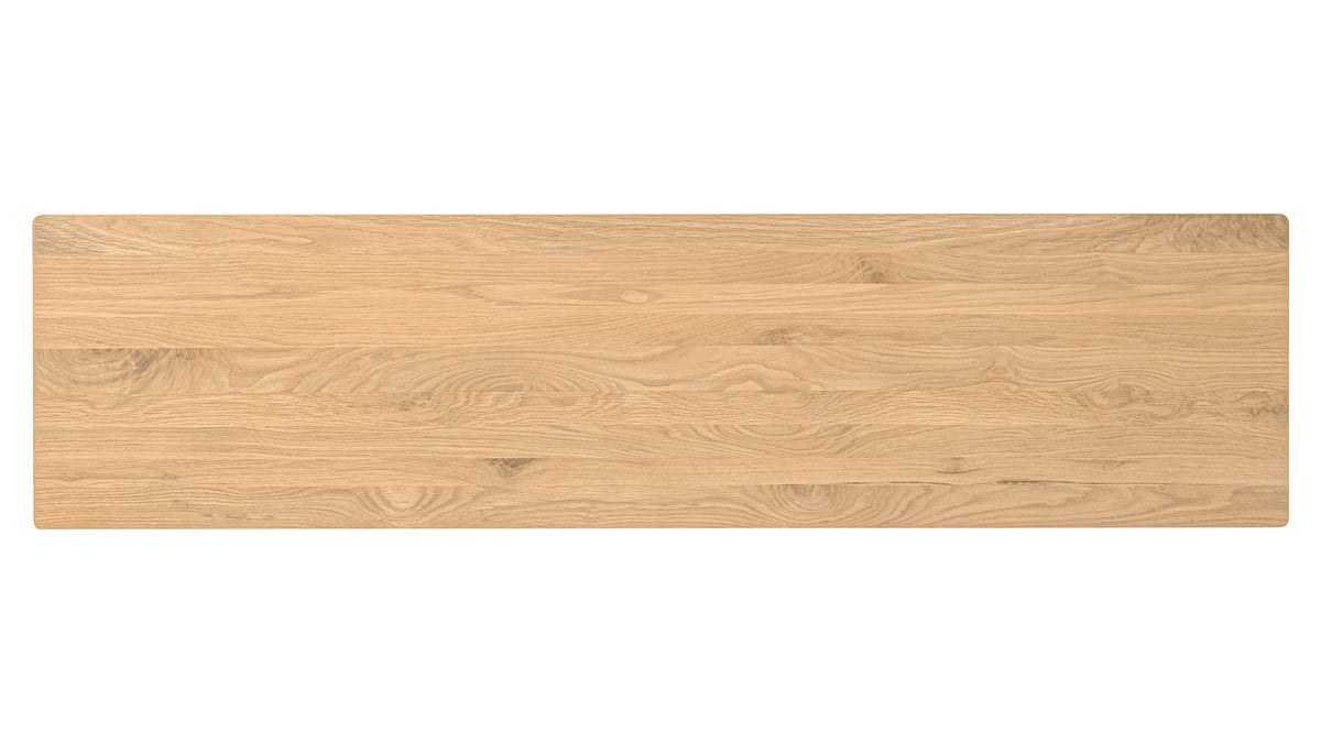 Bridge Bench, Seats 3, Oak — alternate view