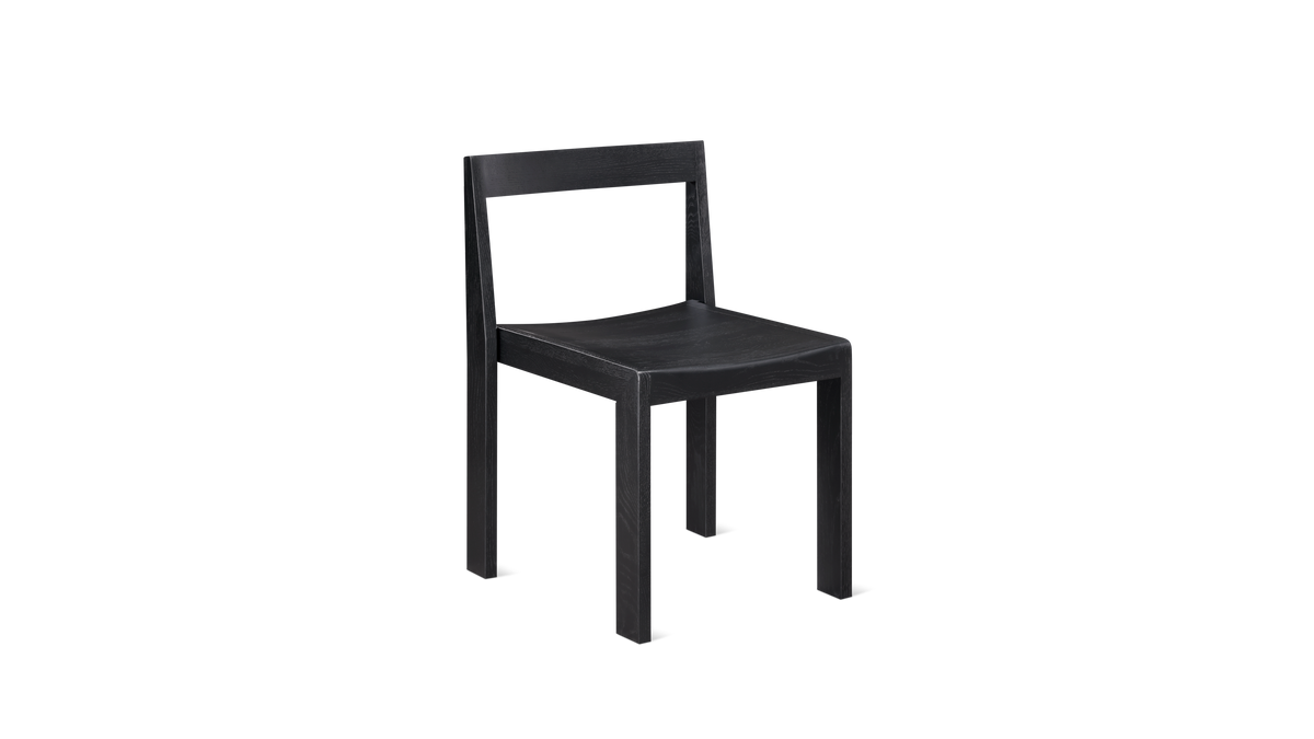 Plane Dining Chair (Set of Two), Black Oak