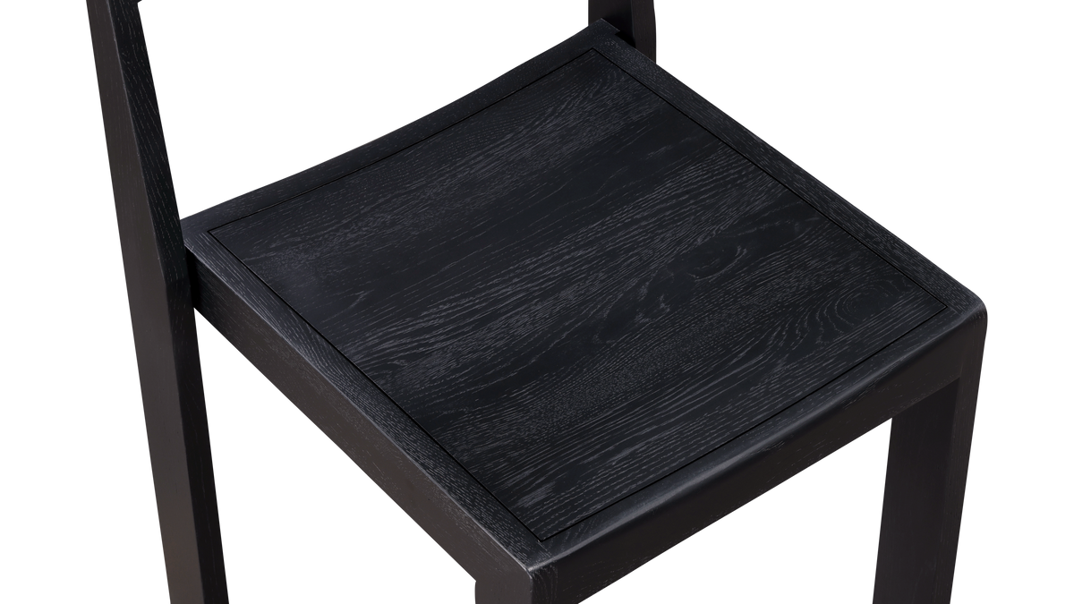 Plane Dining Chair (Set of Two), Black Oak