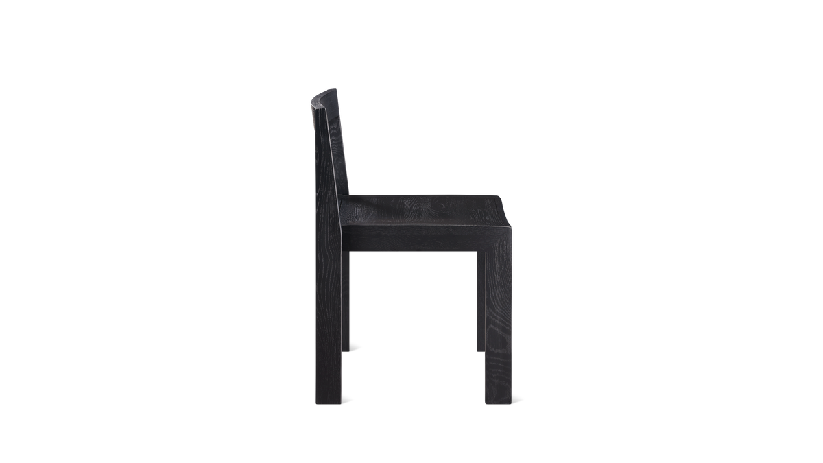 Plane Dining Chair (Set of Two), Black Oak