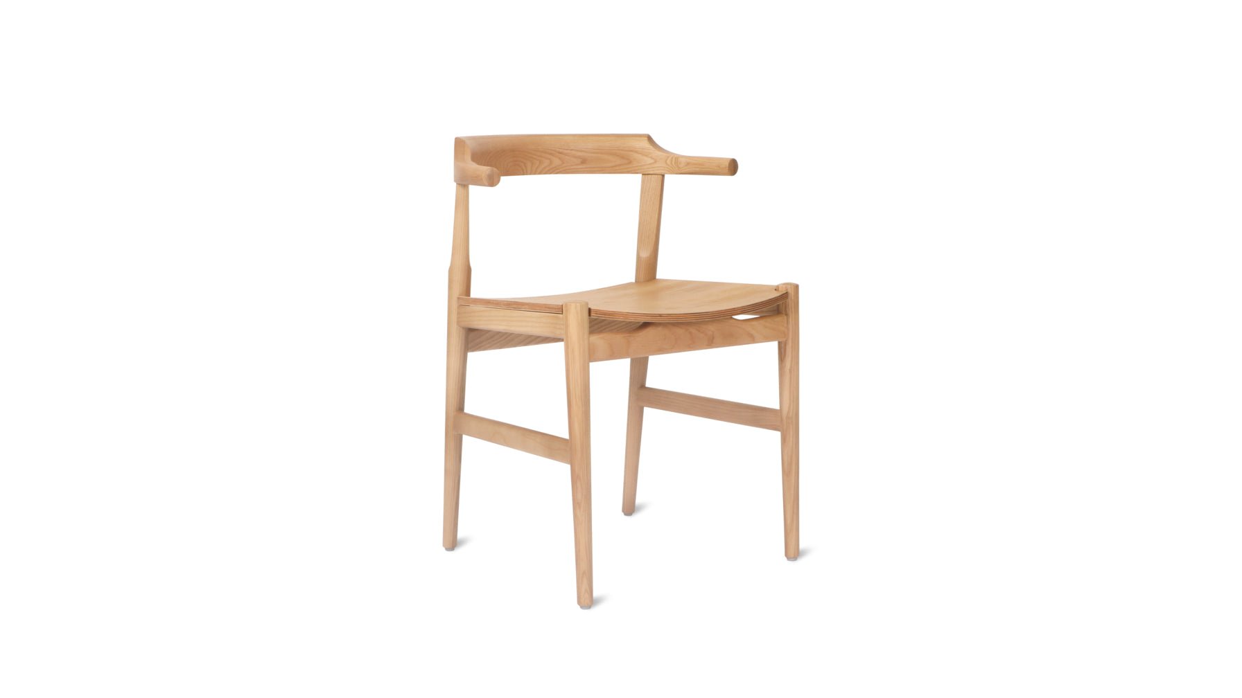 Tuck In Dining Chair, Wood Seat, Stained Oak - Image 8