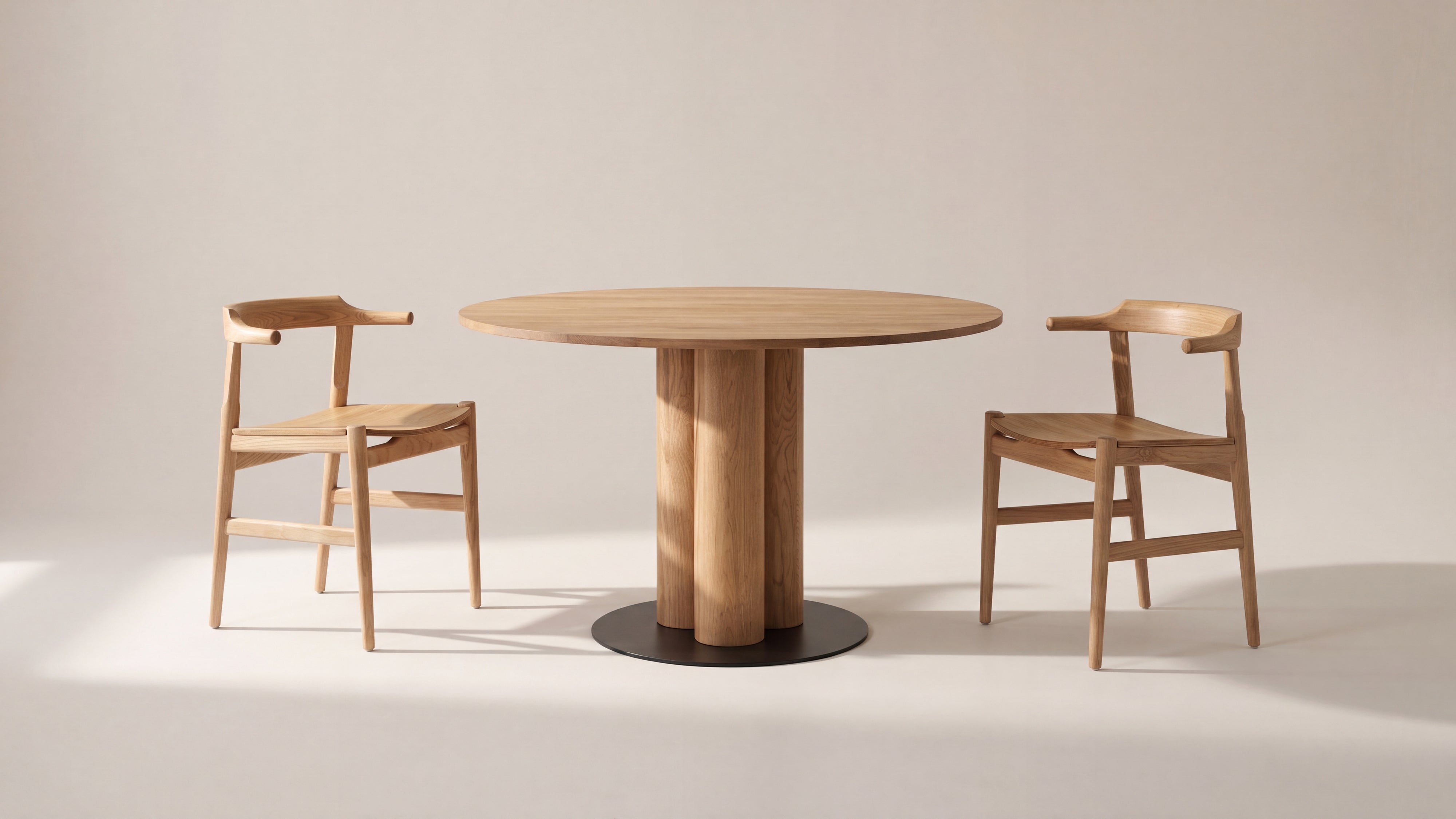 Tuck In Dining Chair, Wood Seat, Stained Oak