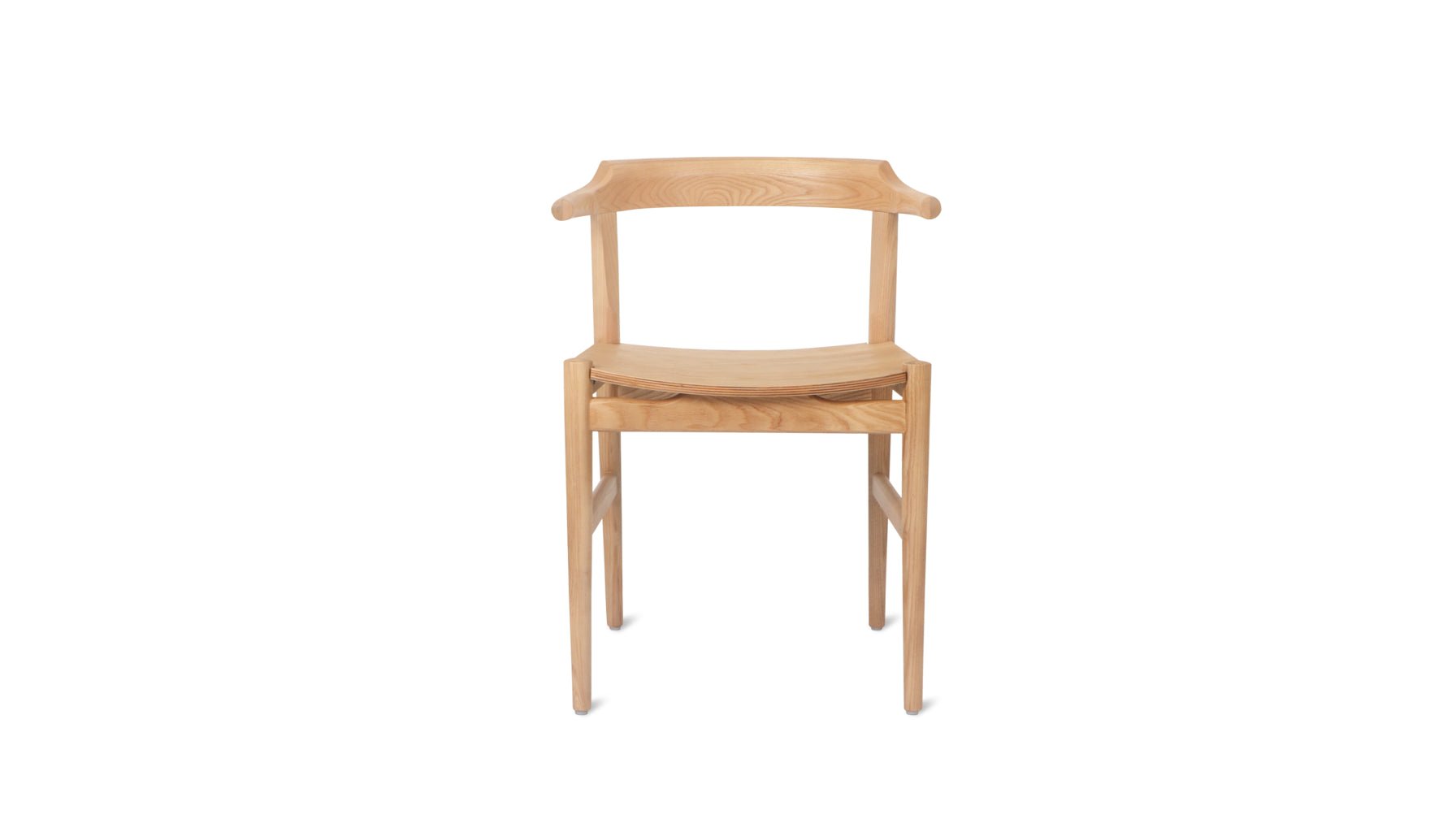 Tuck In Dining Chair, Wood Seat, Stained Oak
