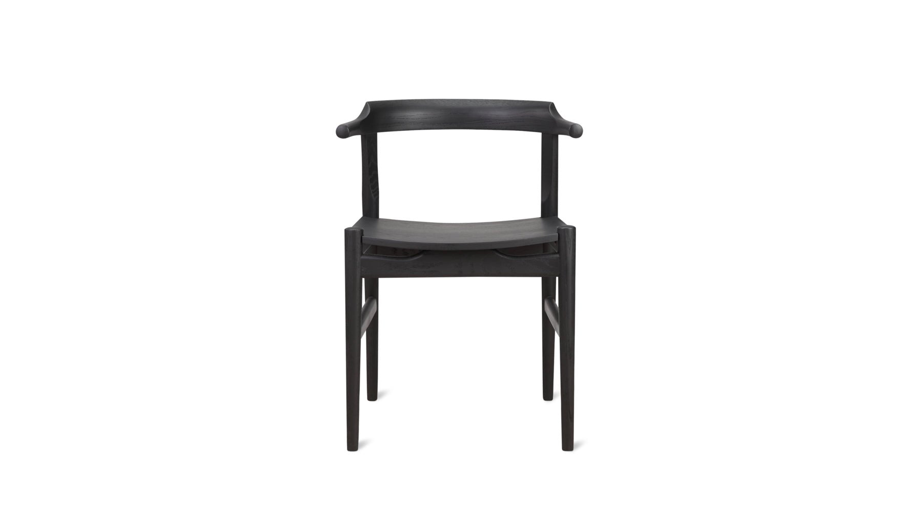 Tuck In Dining Chair, Wood Seat, Black Ash_image