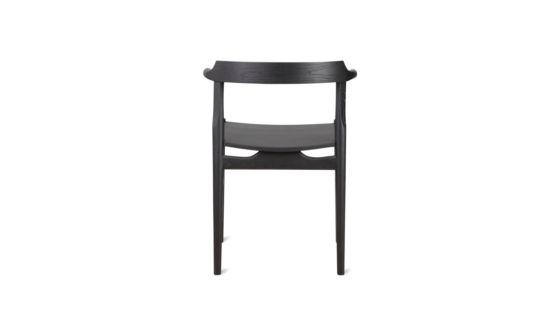 Tuck In Dining Chair, Wood Seat, Black Ash