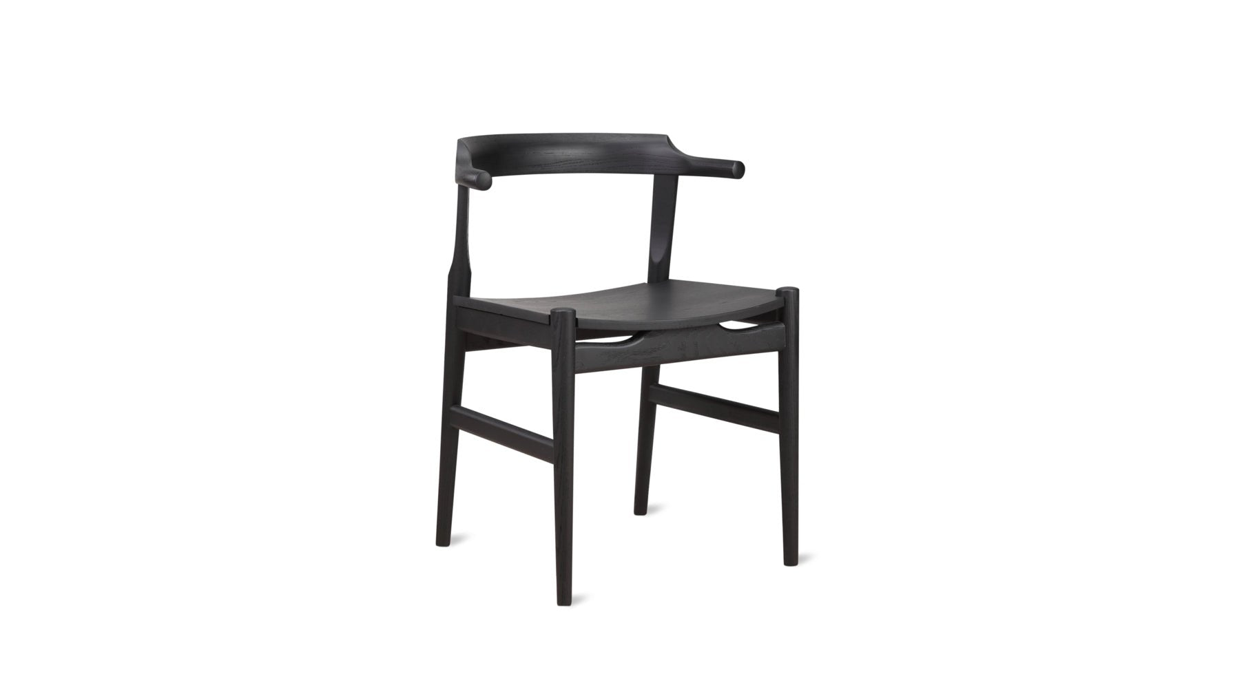 Tuck In Dining Chair, Wood Seat, Black Ash_image