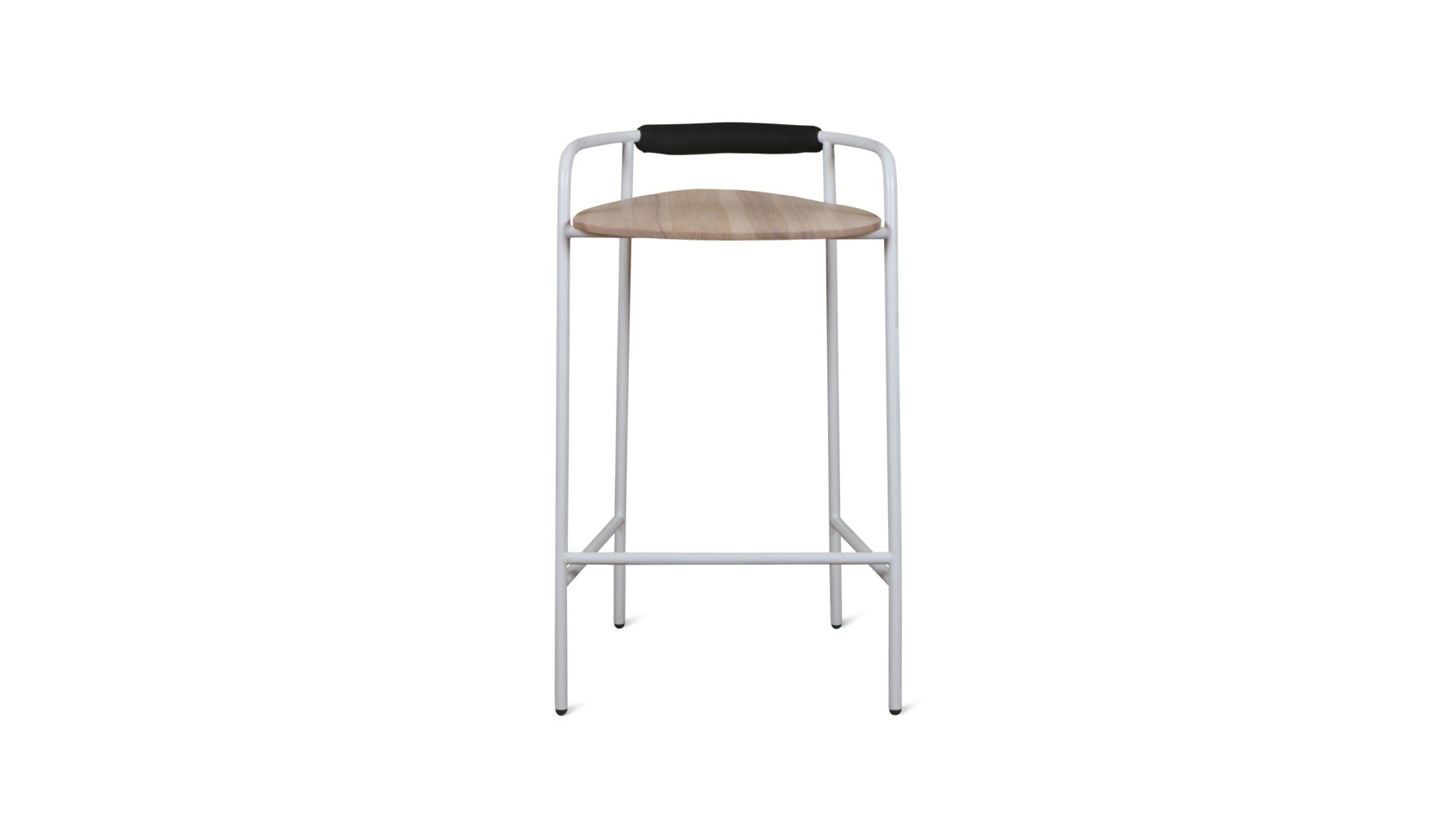 Slow Mornings Stool, Bar, Natural/White Metal_image