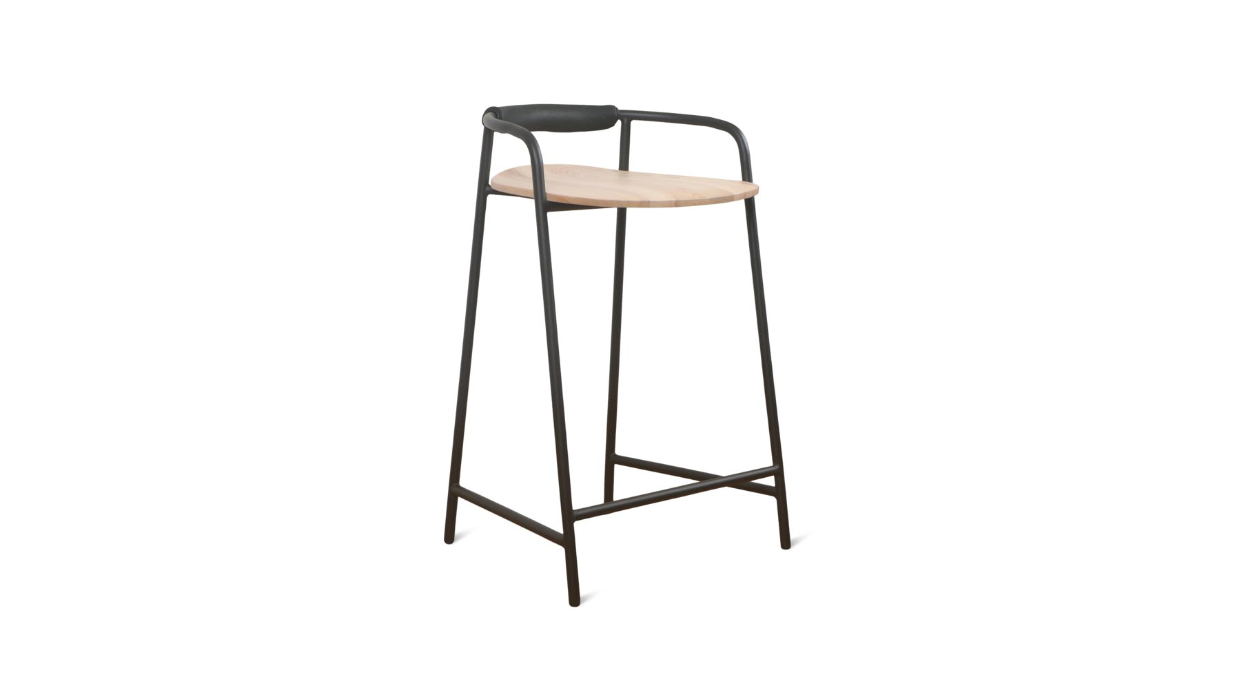 Slow Mornings Stool, Counter, Natural/Black Metal - Image 9