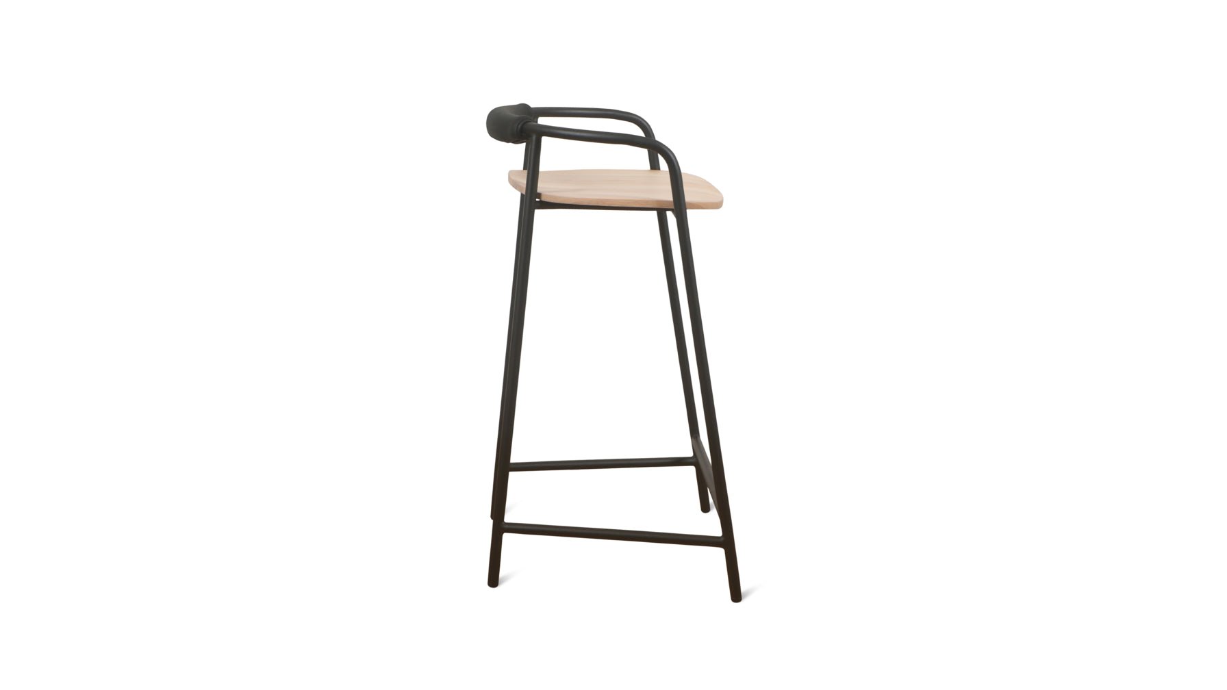 Slow Mornings Stool, Counter, Natural/Black Metal - Image 9