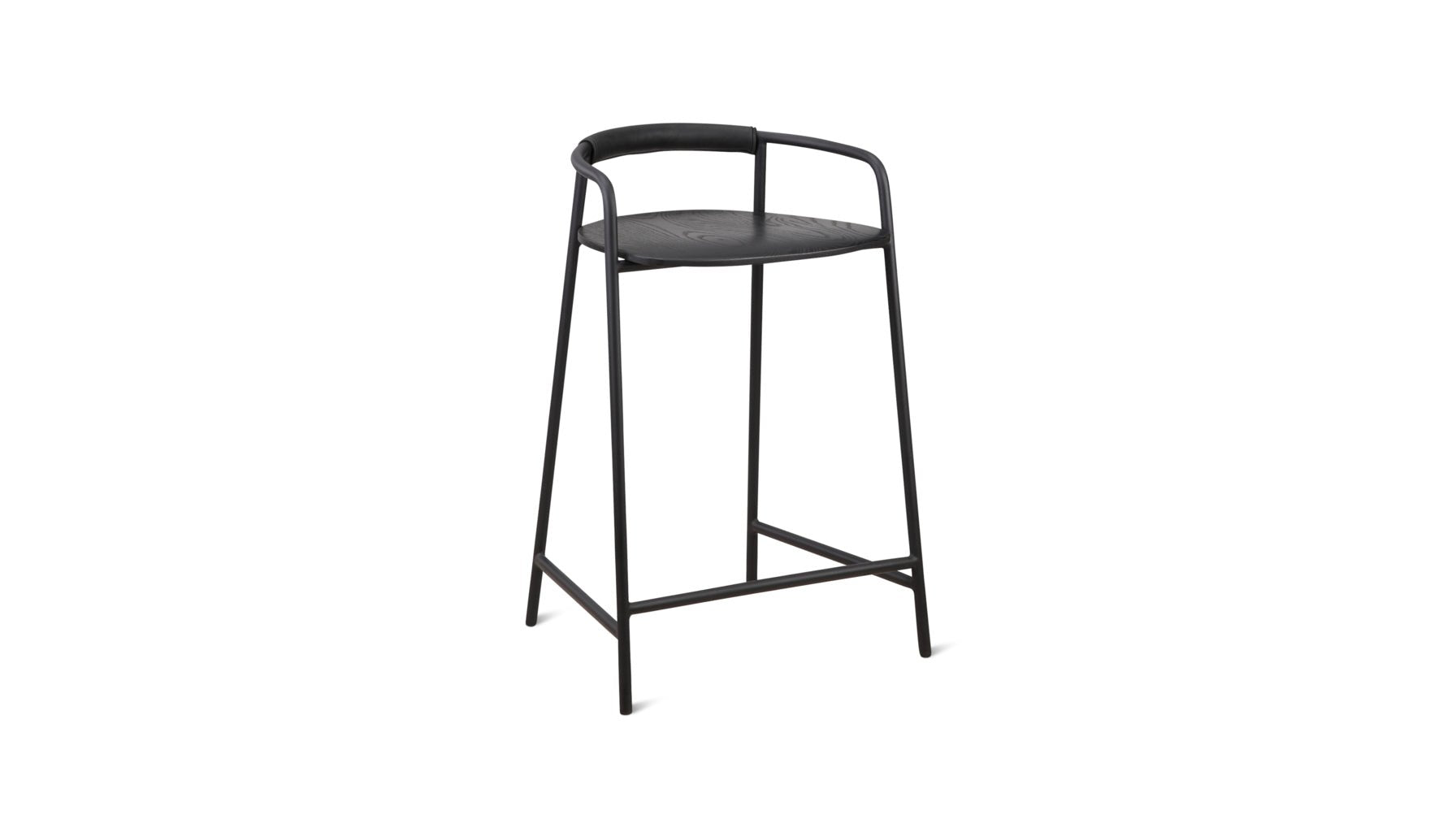 Slow Mornings Stool, Counter, Black/Black Metal - Image 1