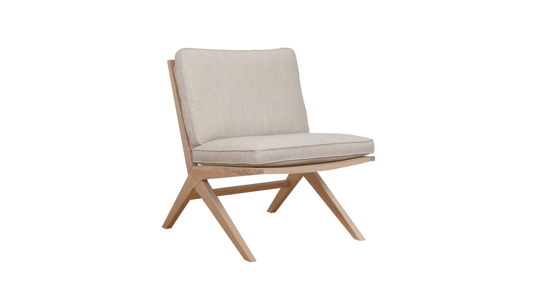 Endless Summer Lounge Chair with Cushion, Ash/Natural