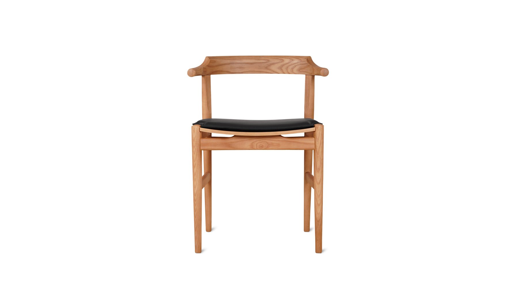 Tuck In Dining Chair with Black Cushion, Stained Oak_image