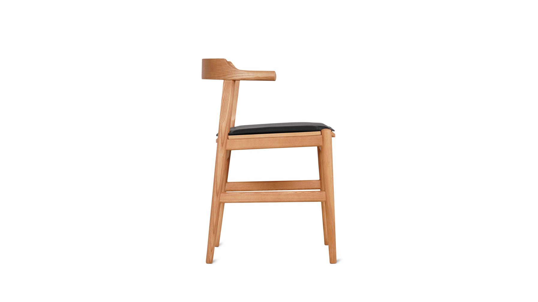Tuck In Dining Chair with Black Cushion, Stained Oak - Sundays Company CanadaCHA-EW-021-002