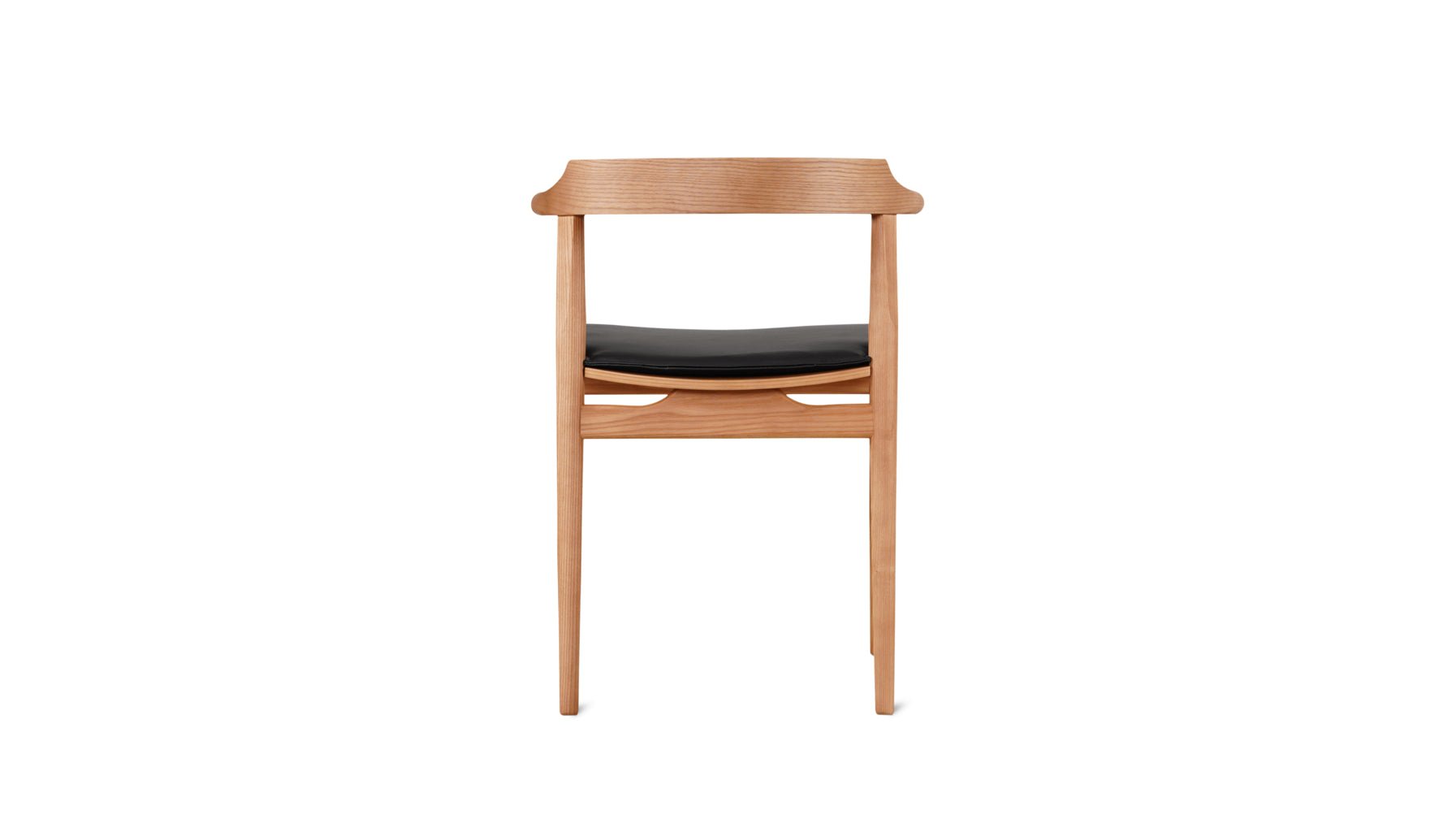 Tuck In Dining Chair with Black Cushion, Stained Oak - Image 8