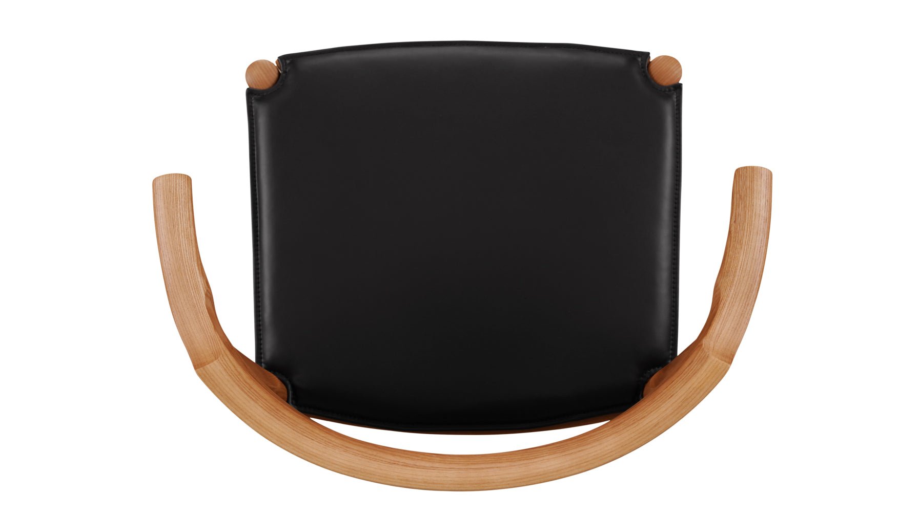 Tuck In Dining Chair with Black Cushion, Stained Oak - Image 7