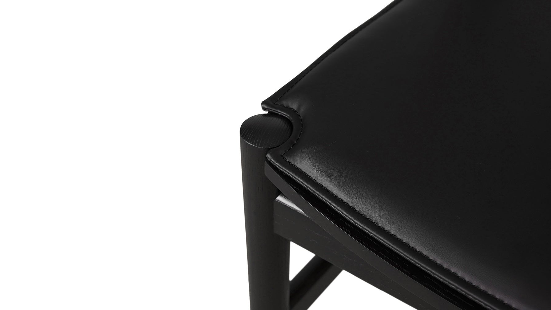 Tuck In Dining Chair with Black Cushion, Black Ash - Sundays Company CanadaCHA-EW-023-002