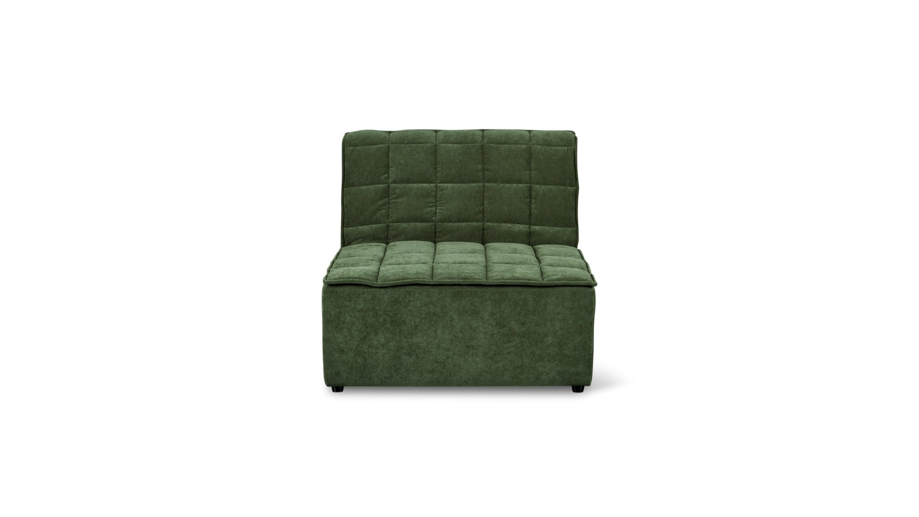 Quilt Armless Chair, Moss - Image 1