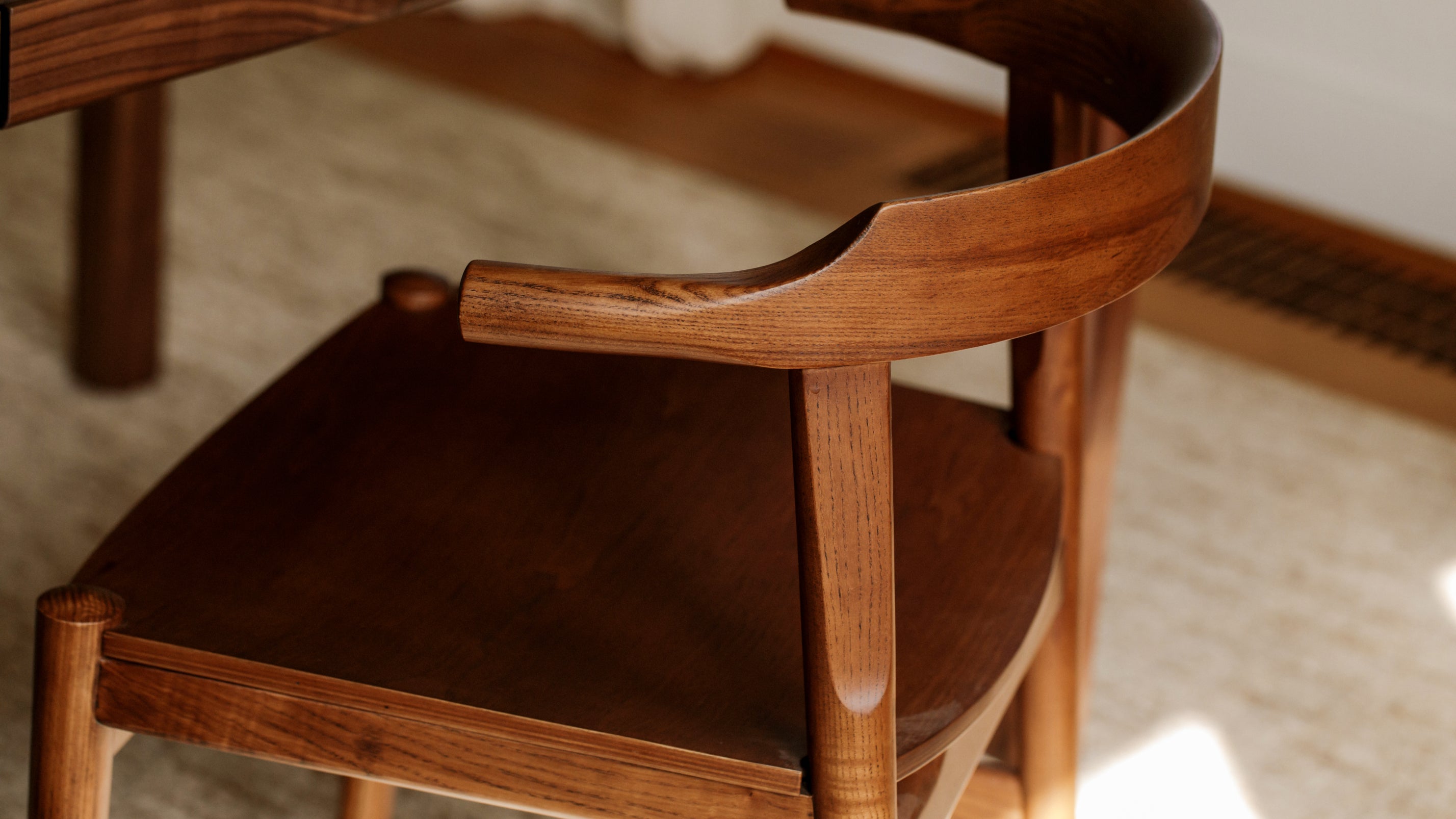 Tuck In Dining Chair, Wood Seat, Stained Walnut - Sundays Company CanadaCHA-EW-047-124