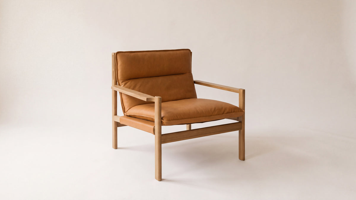 After Hours Lounge Chair, Oak, Golden Tan