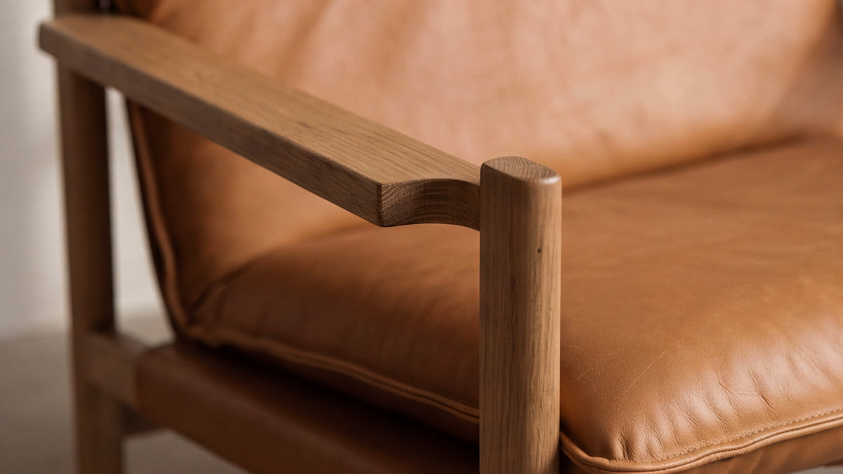 After Hours Lounge Chair, Oak, Golden Tan