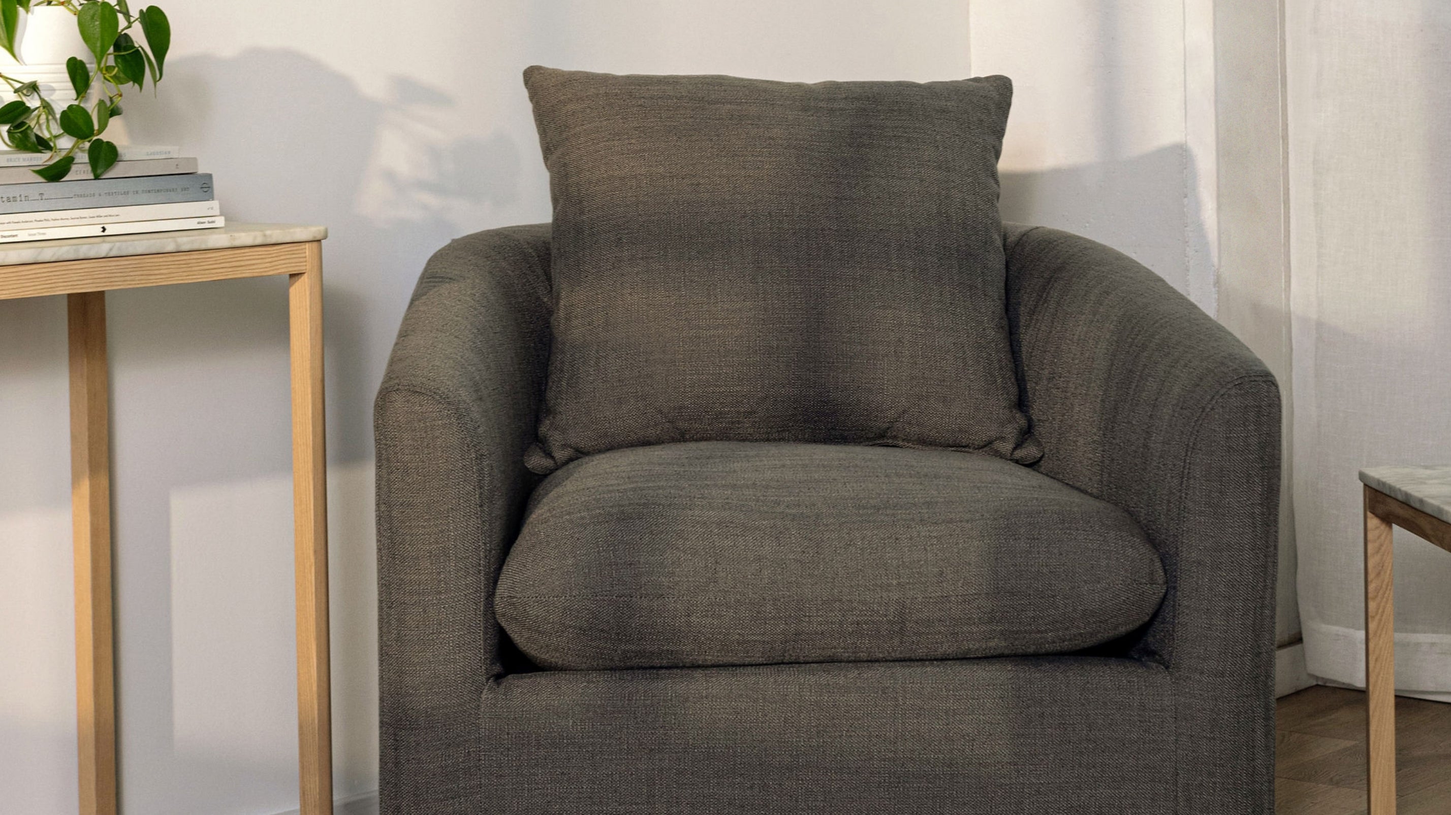 Sink In Swivel Lounge Chair, Slate