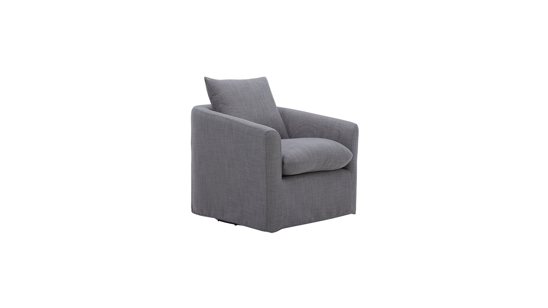 Sink In Swivel Lounge Chair, Slate