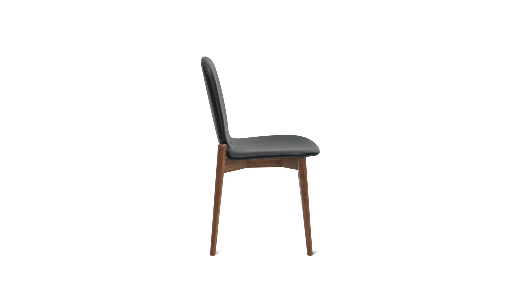 Dine In Dining Chair (Set of Two), Walnut/Black Leather - Sundays Company CanadaCHA-YC-001-003