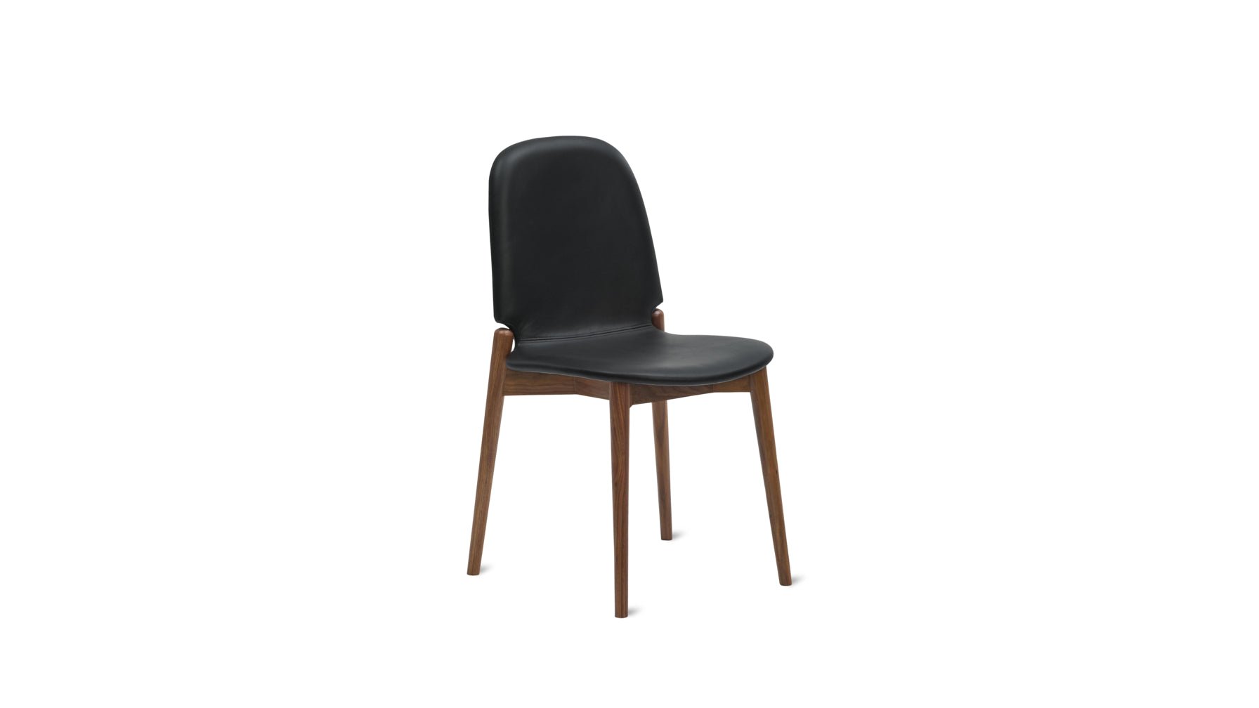 Dine In Dining Chair (Set of Two), Walnut/Black Leather - Sundays Company CanadaCHA-YC-001-003