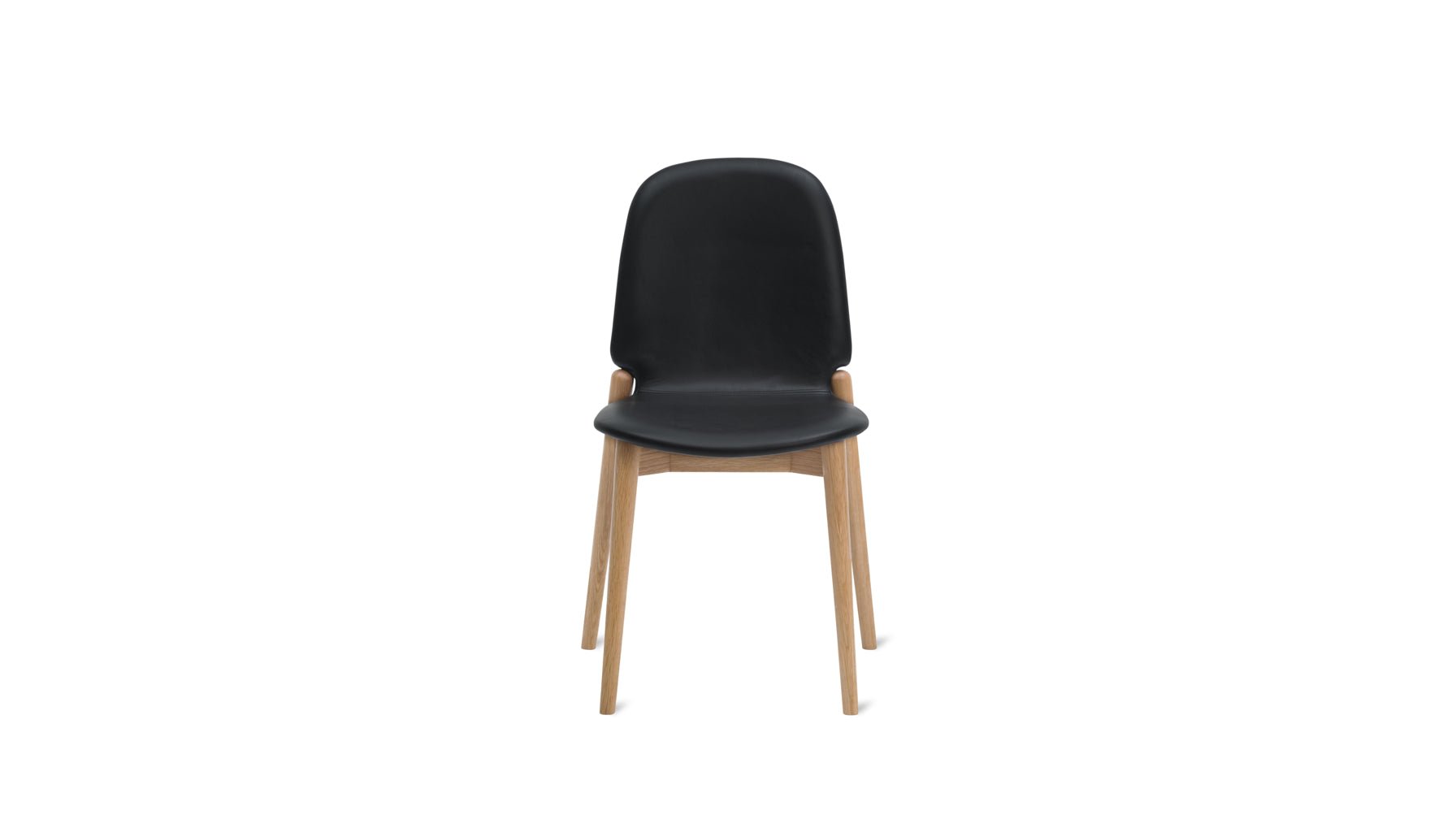 Dine In Dining Chair (Set of Two), Oak/Black Leather - Sundays Company CanadaCHA-YC-001-024