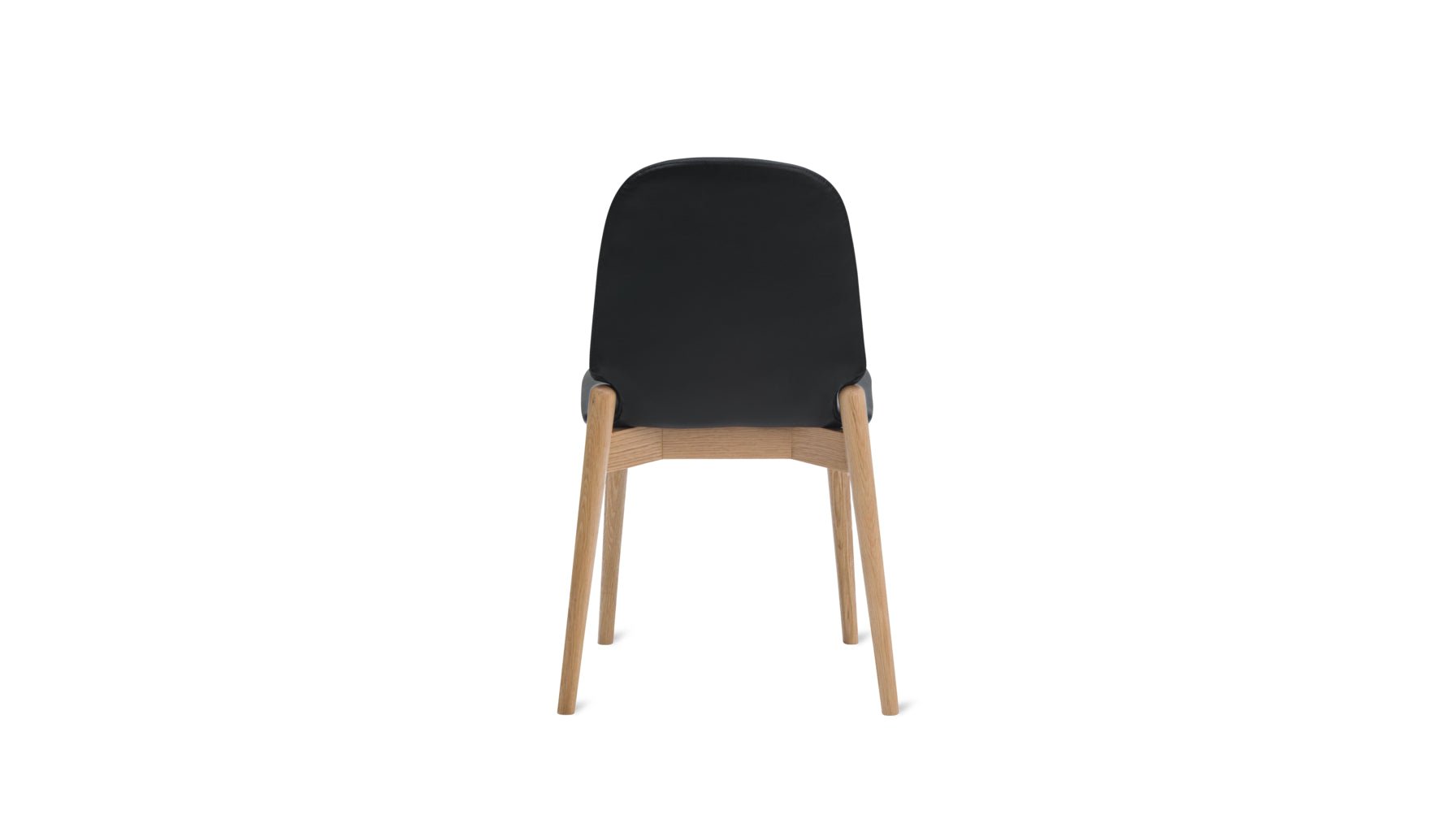 Dine In Dining Chair (Set of Two), Oak/Black Leather