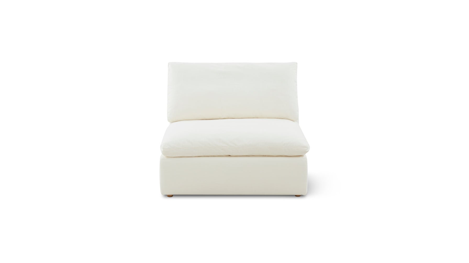 Movie Night™ Armless Chair, Standard, Cream Linen - Image 1