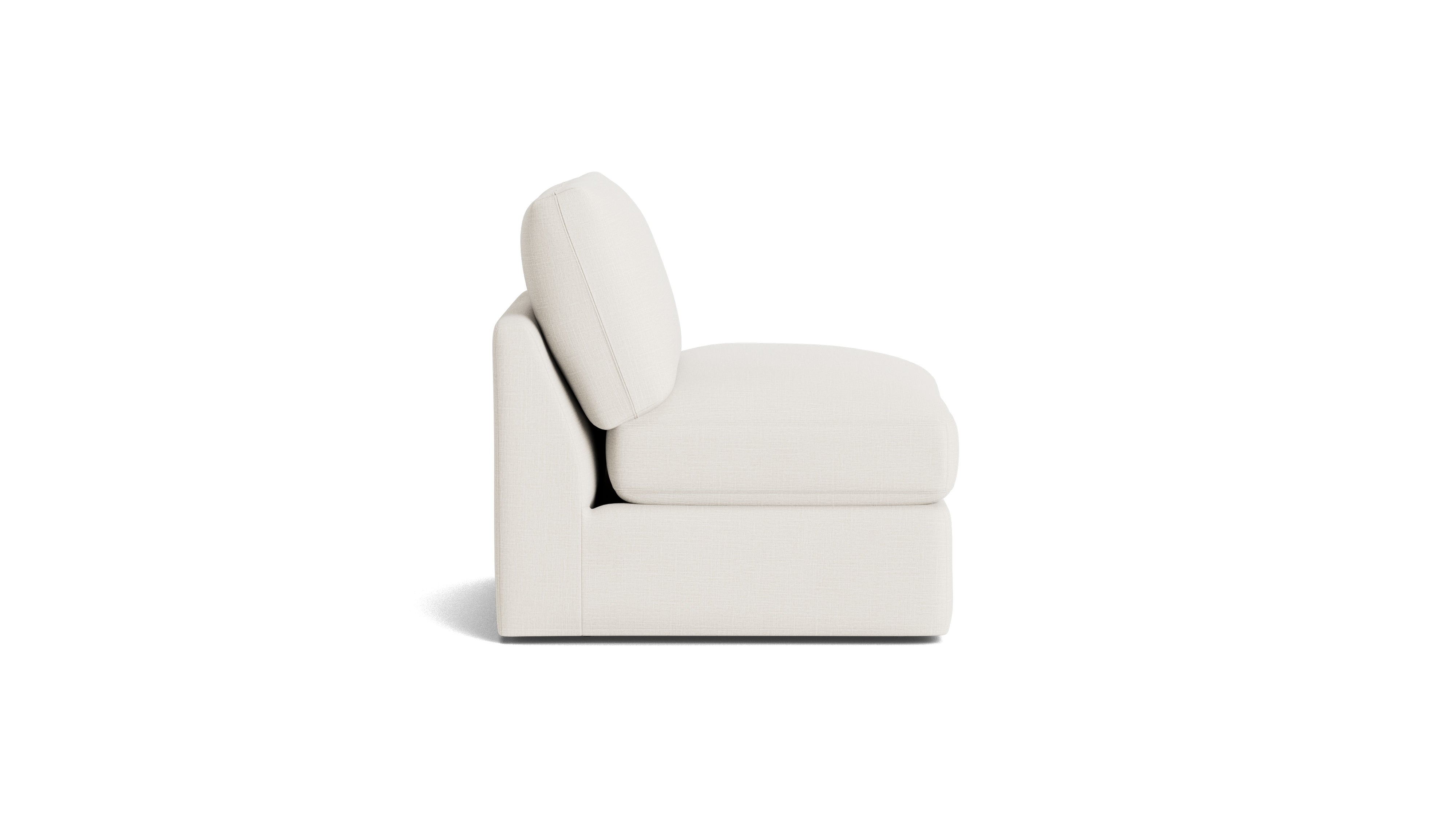 Get Together™ Armless Chair, Large, Cream Linen