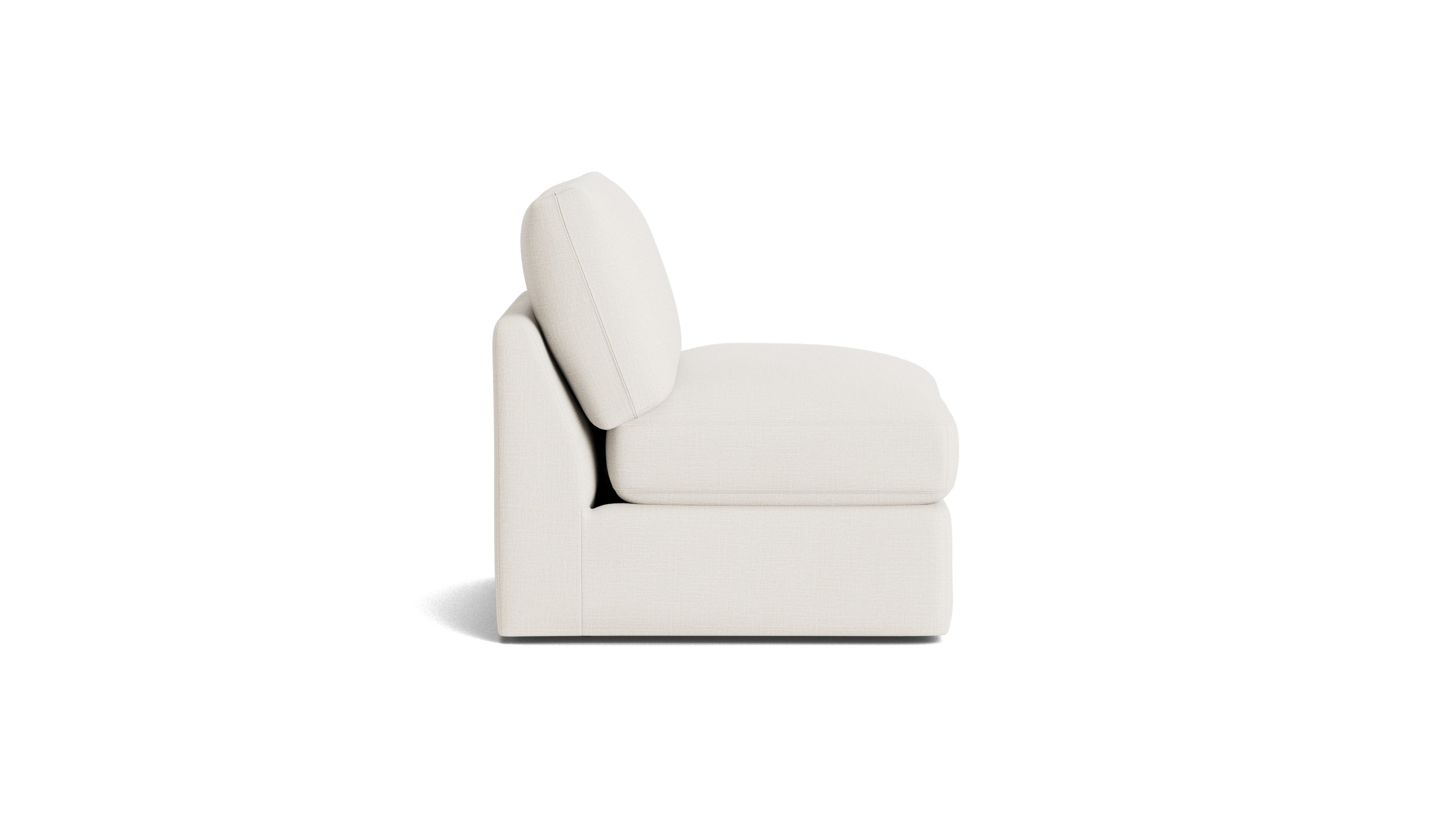 Get Together™ Armless Chair, Large, Cream Linen