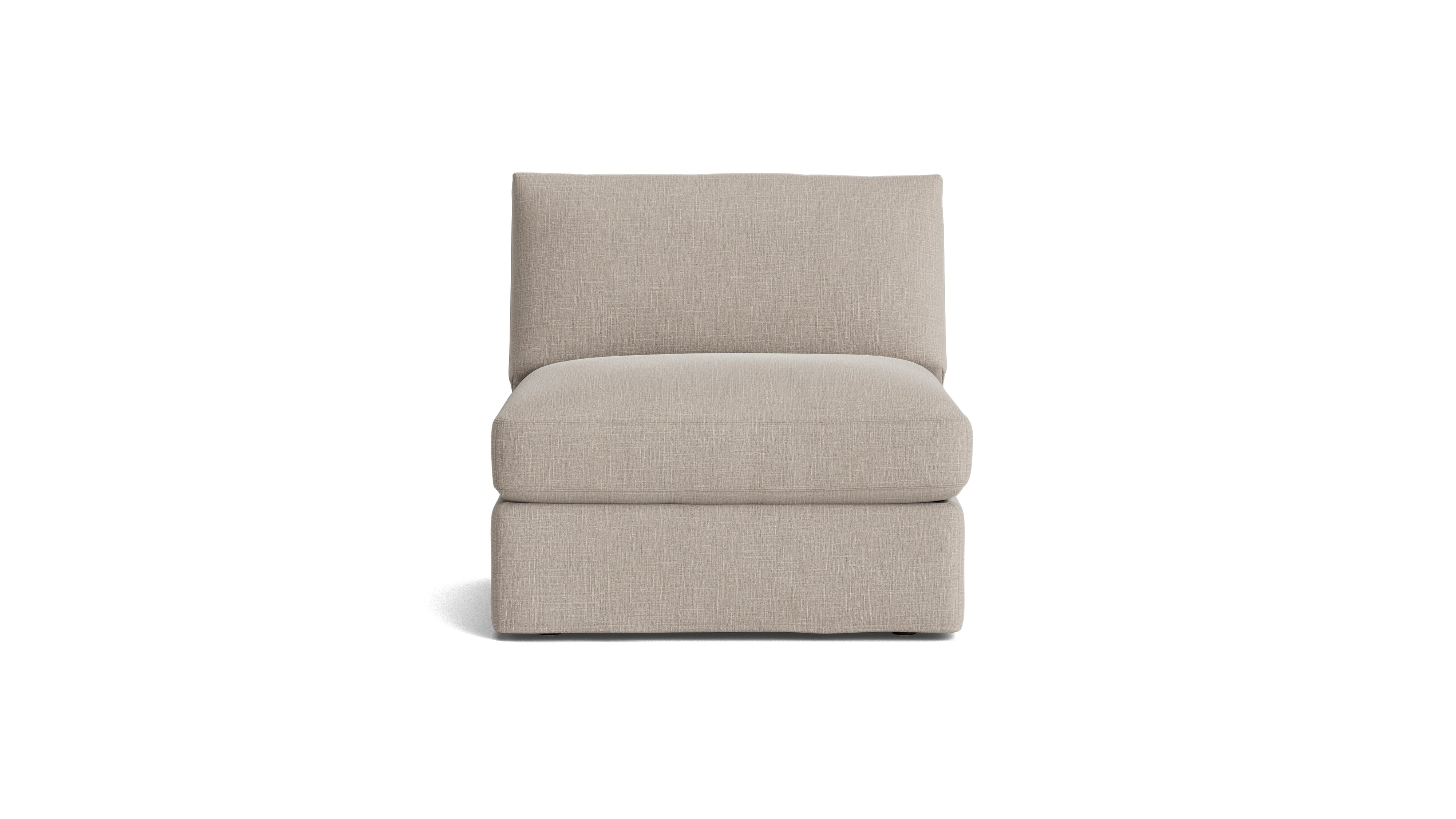 Get Together™ Armless Chair, Large, Light Pebble