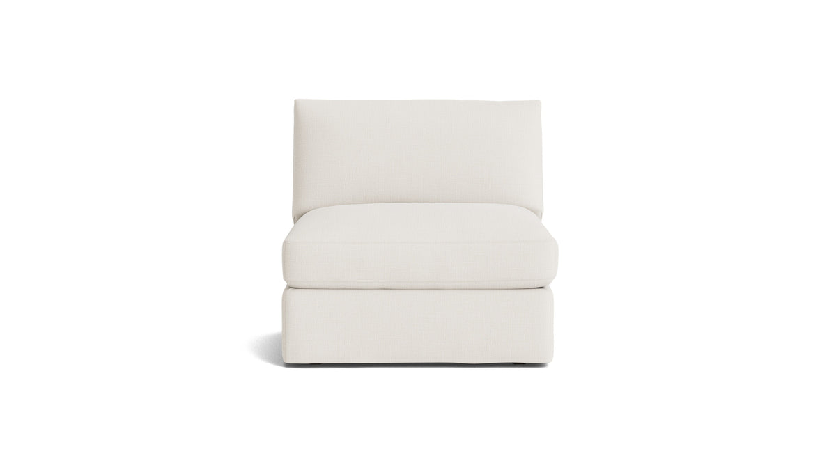 Get Together™ Armless Chair, Standard, Cream Linen