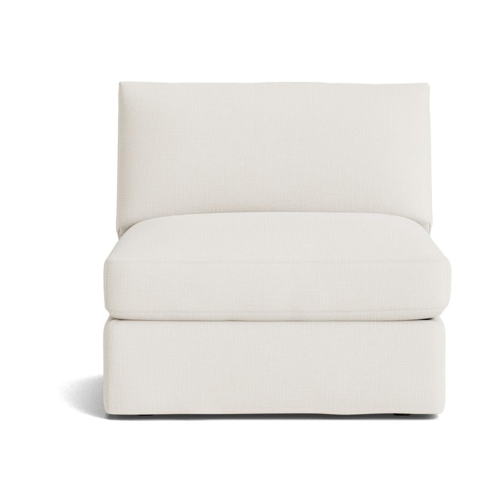 Get Together™ Armless Chair, Standard, Cream Linen