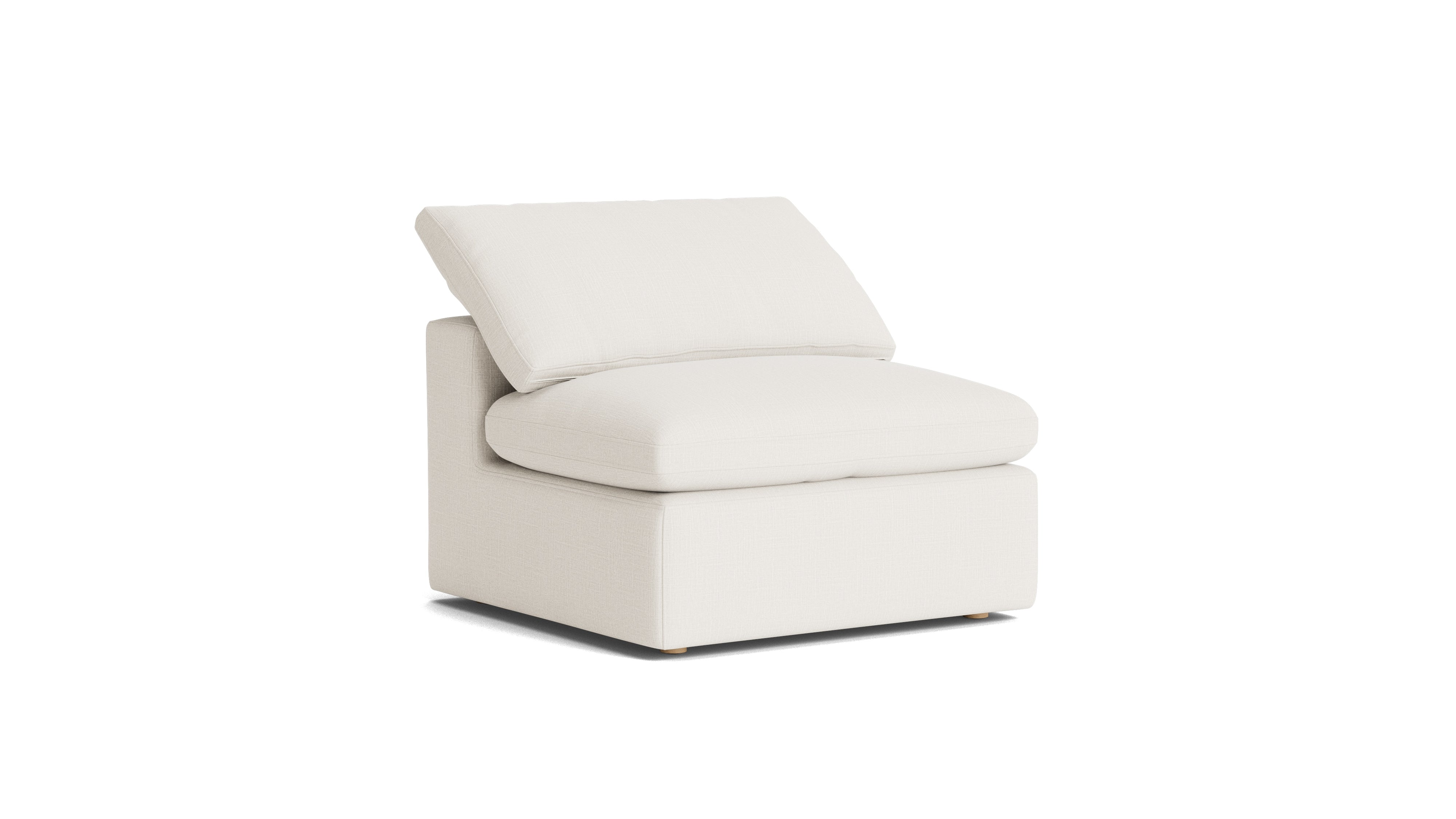 Movie Night™ Armless Chair, Large, Cream Linen