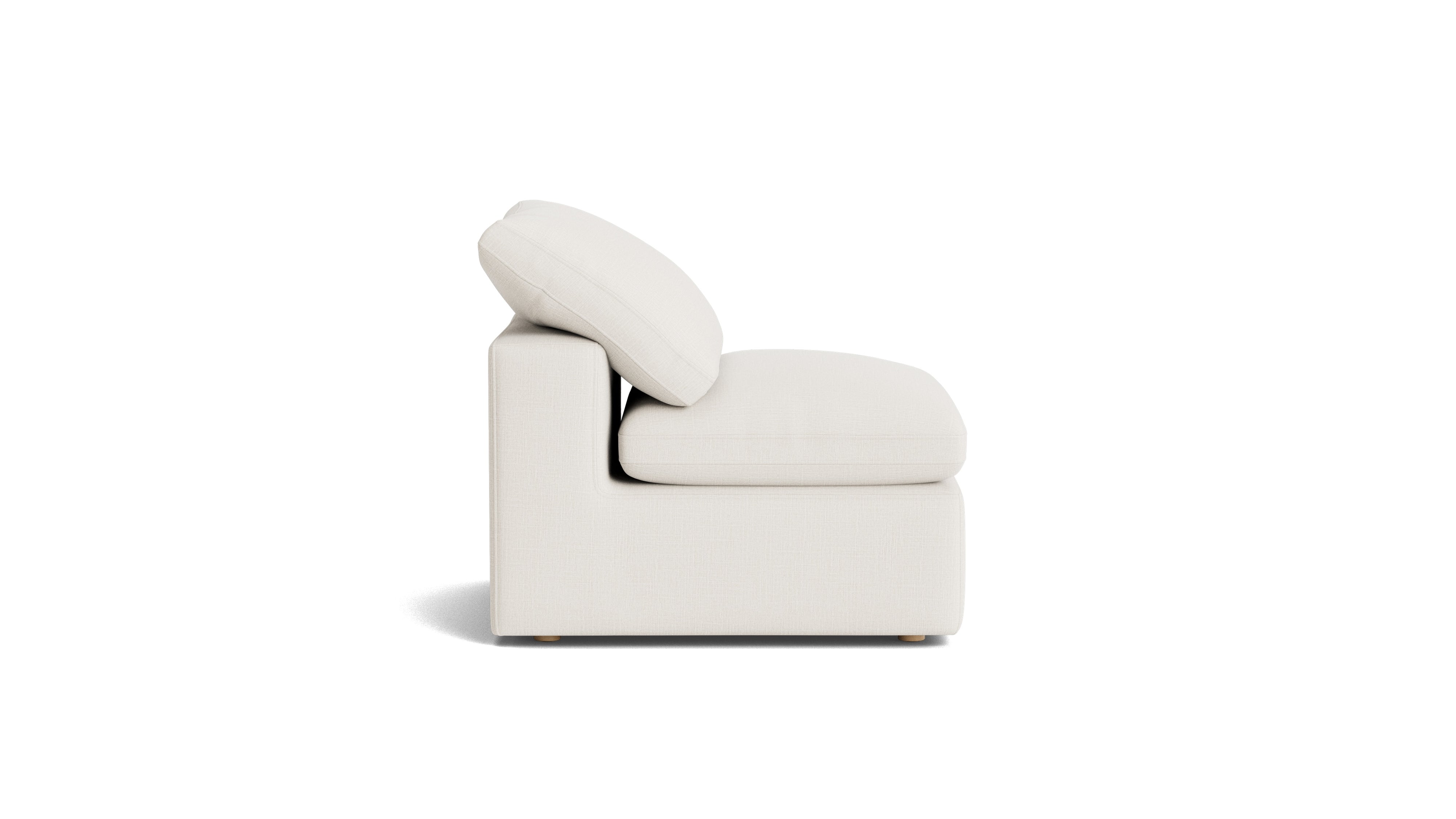 Movie Night™ Armless Chair, Large, Cream Linen