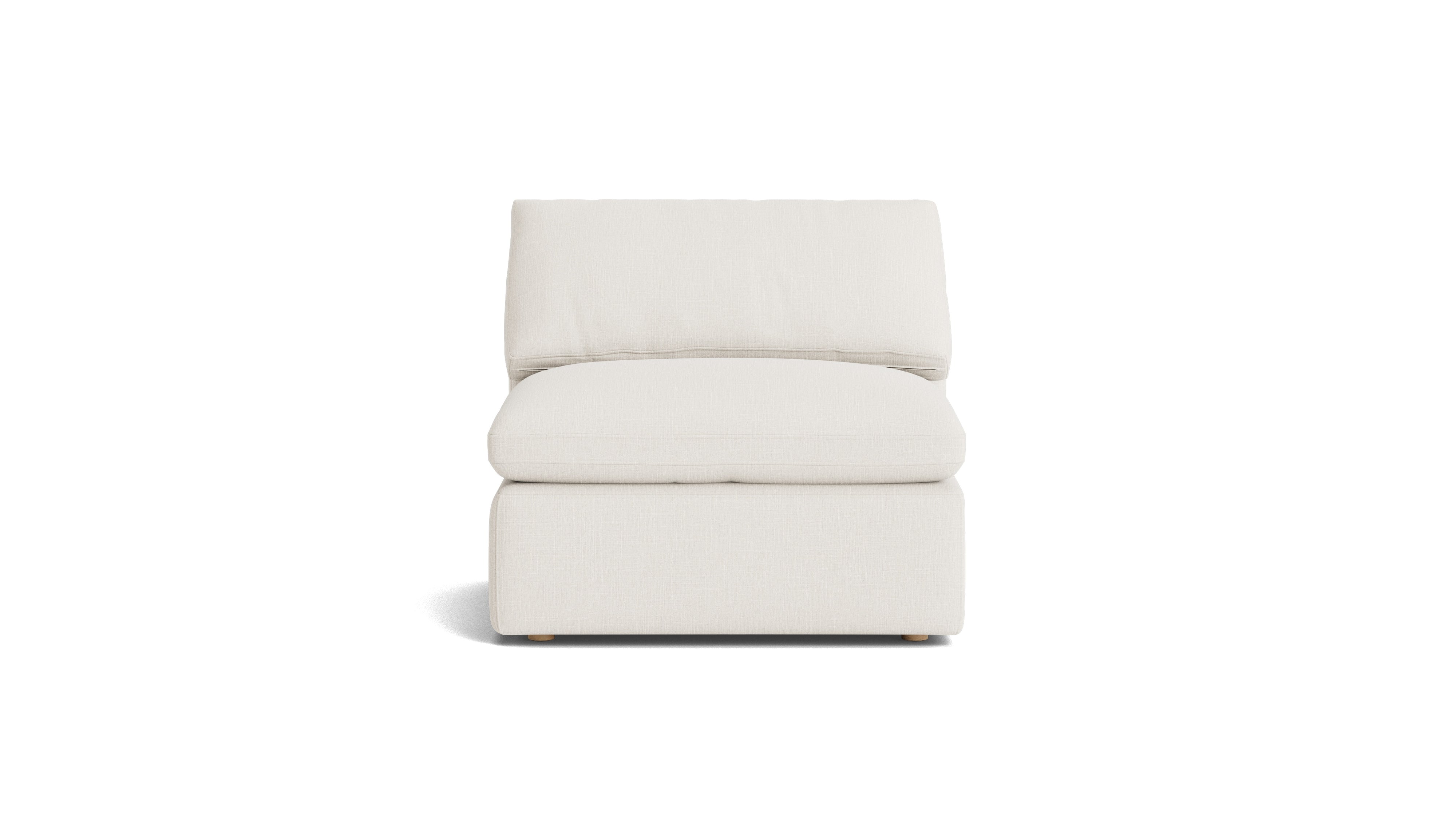 Movie Night™ Armless Chair, Large, Cream Linen