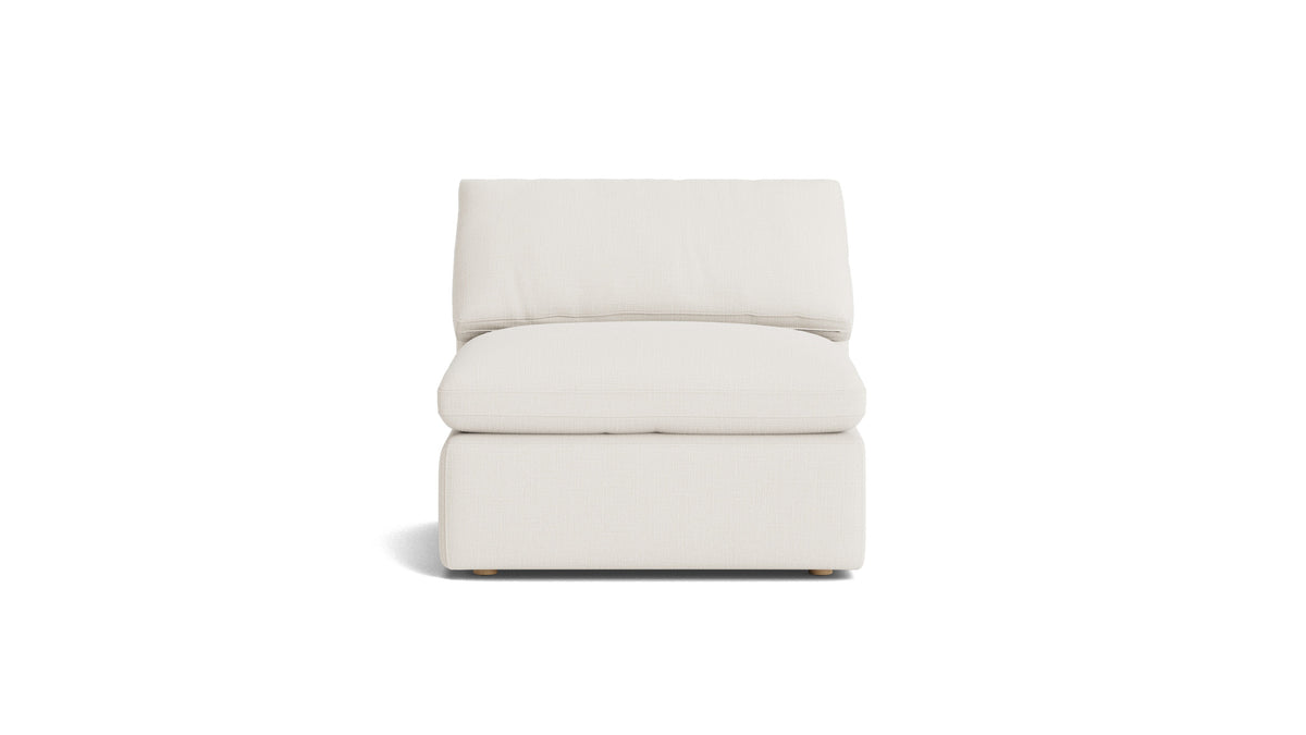Movie Night™ Armless Chair, Large, Cream Linen